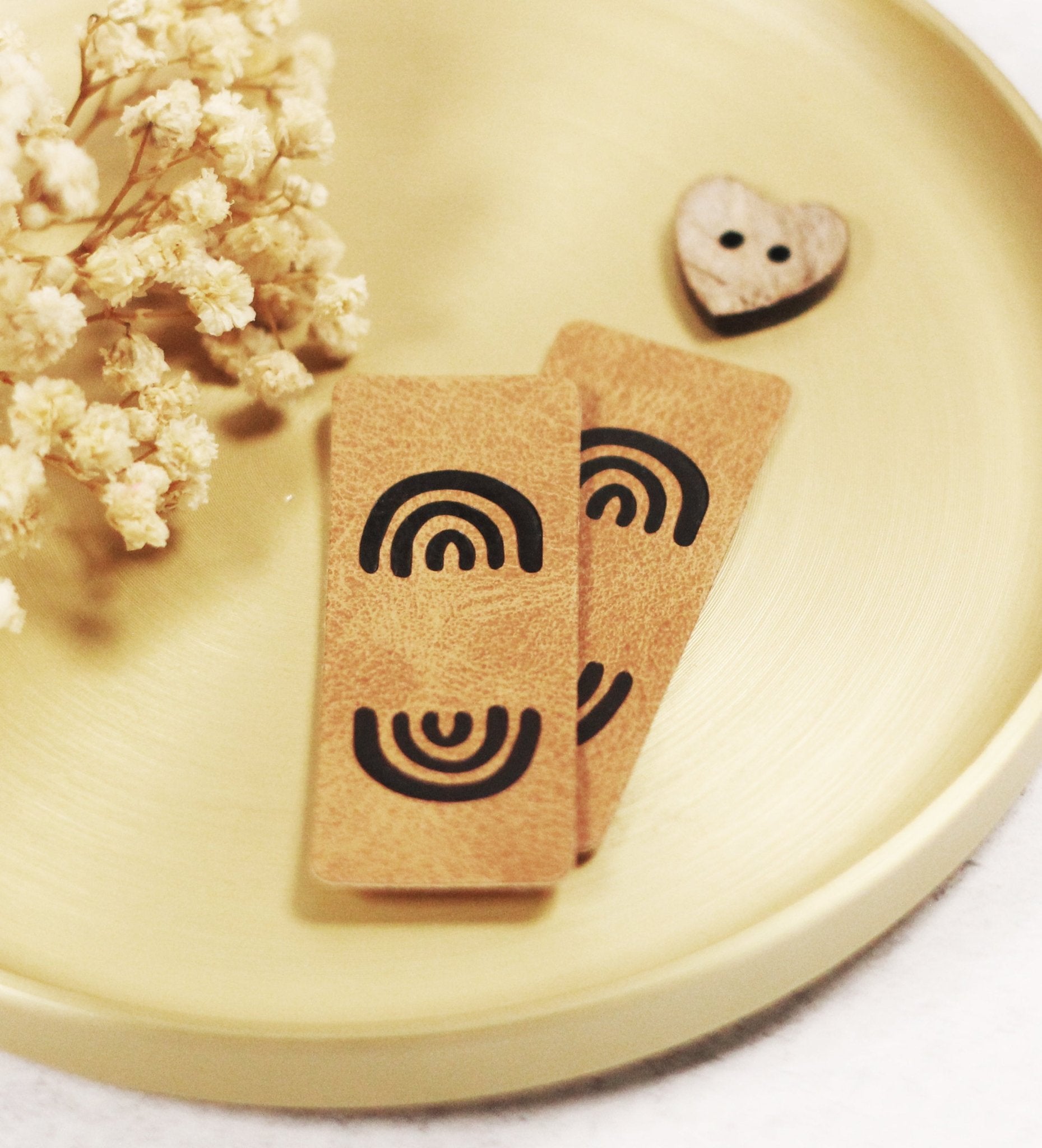 Klapp - Kunstlederlabel - Regenbogen - Paul & Clara