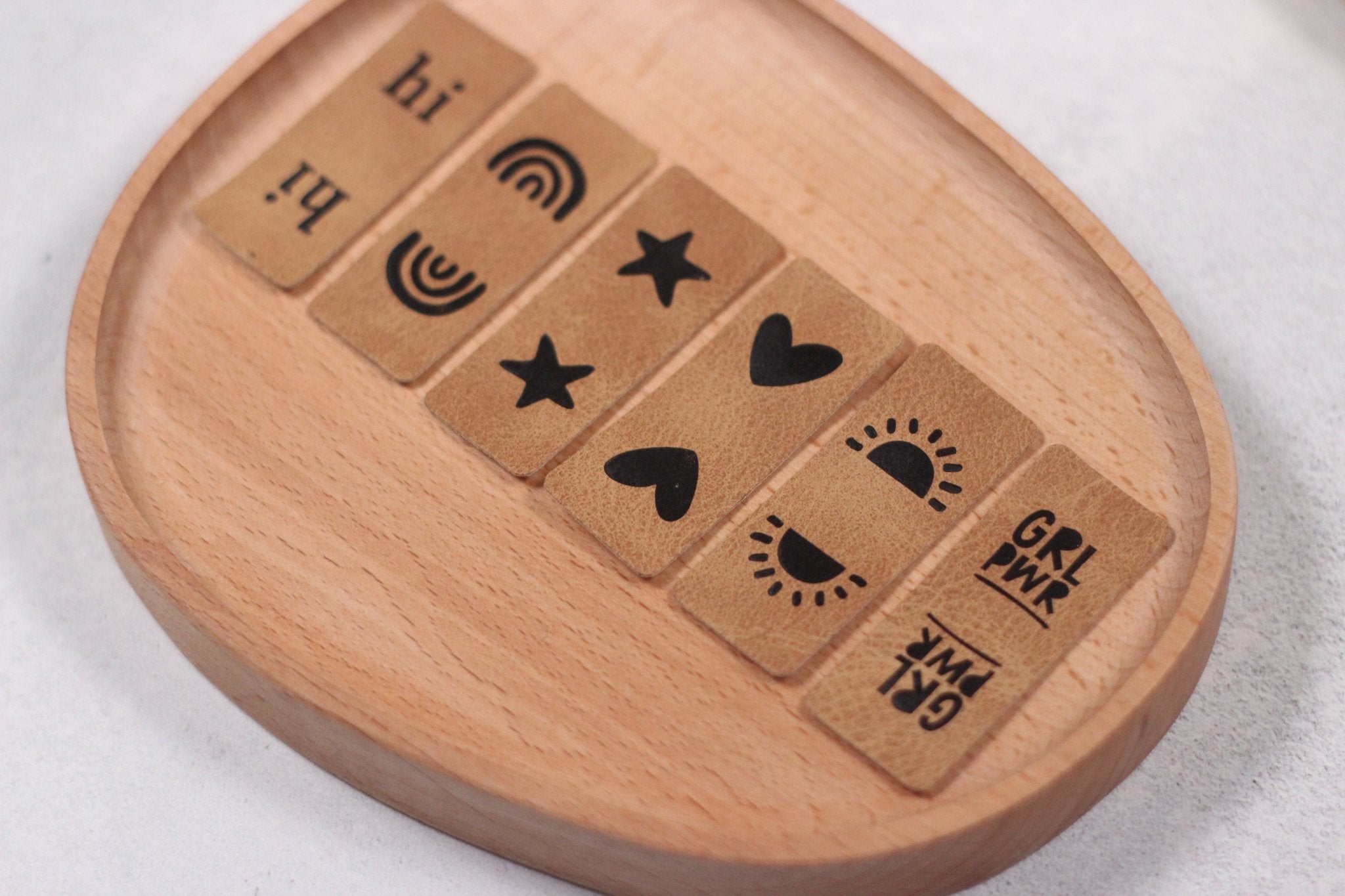 Klapp - Kunstlederlabel - Regenbogen - Paul & Clara