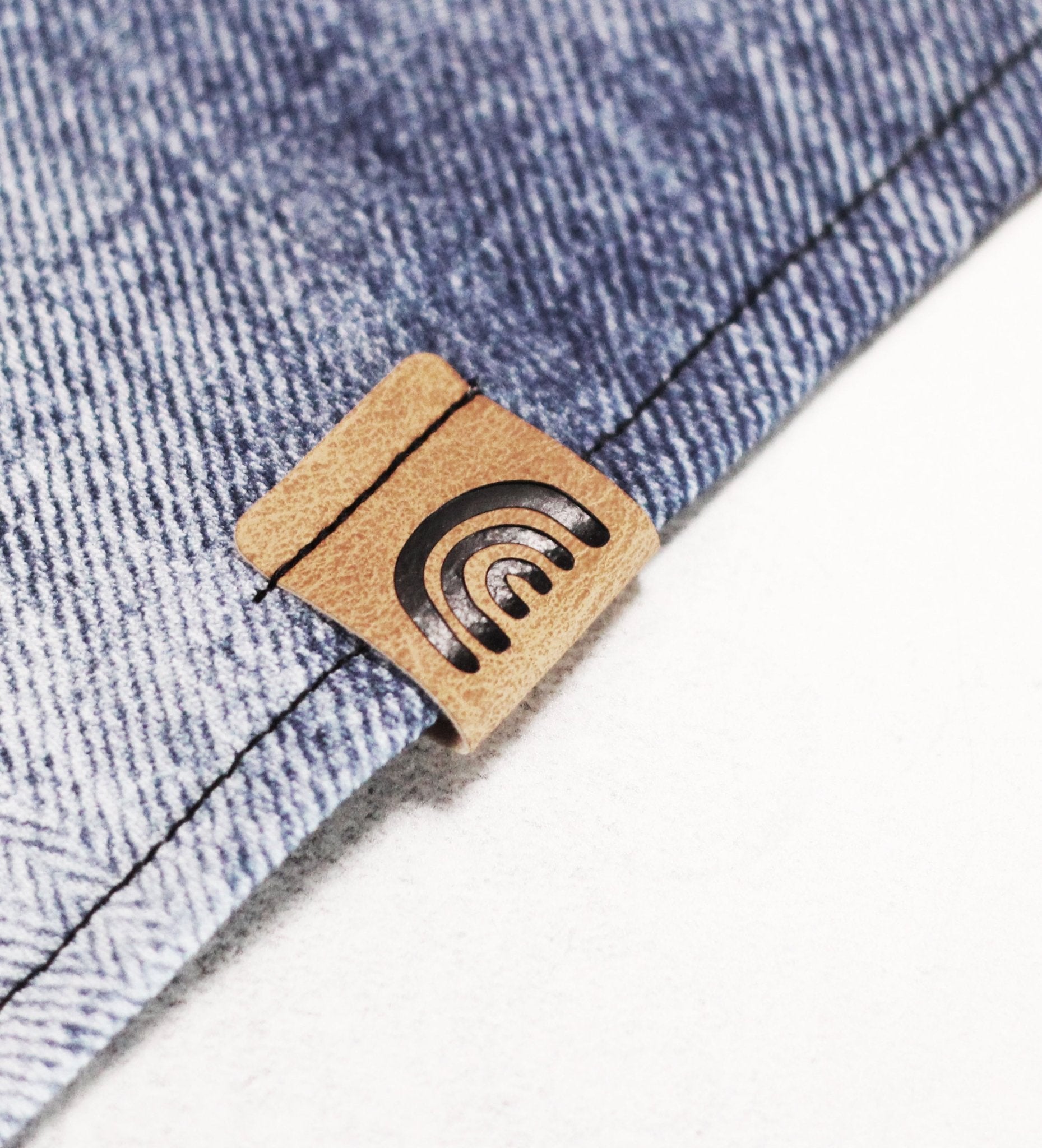 Klapp - Kunstlederlabel - Regenbogen - Paul & Clara