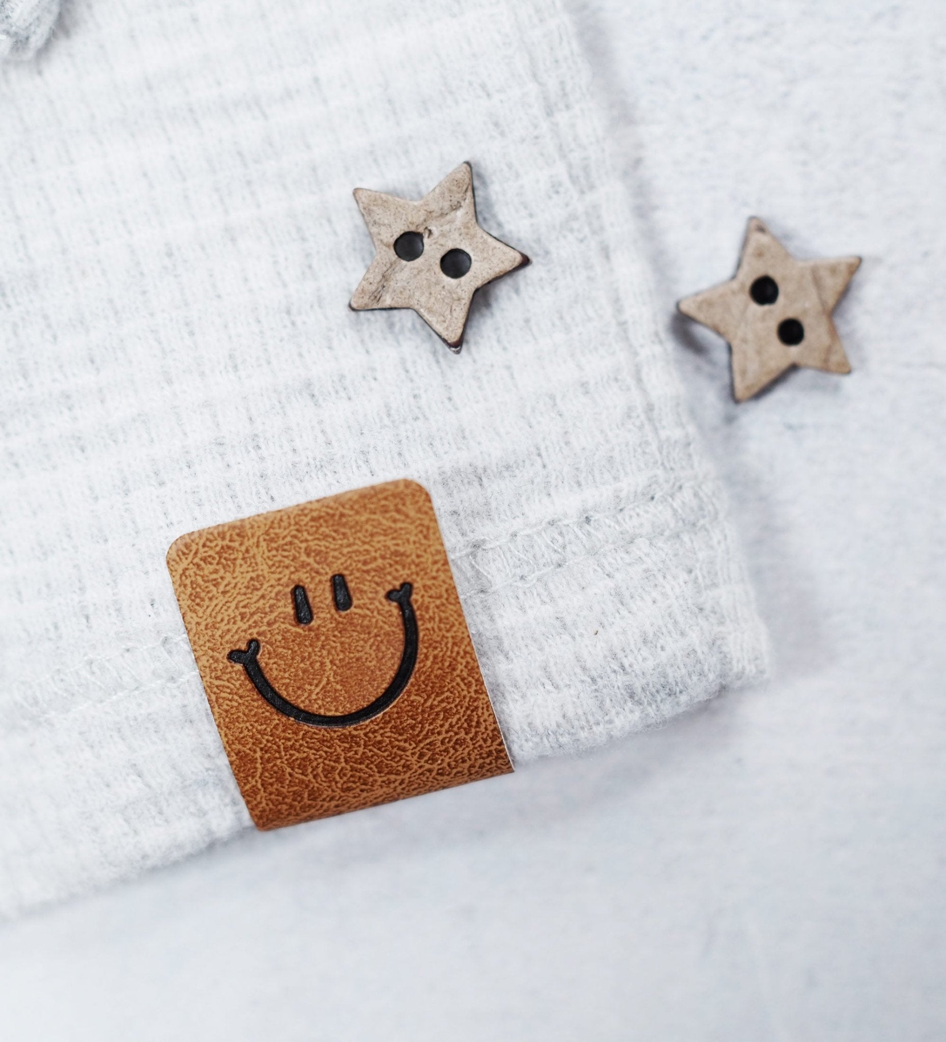 Klapp - Kunstlederlabel - Smile - Paul & Clara