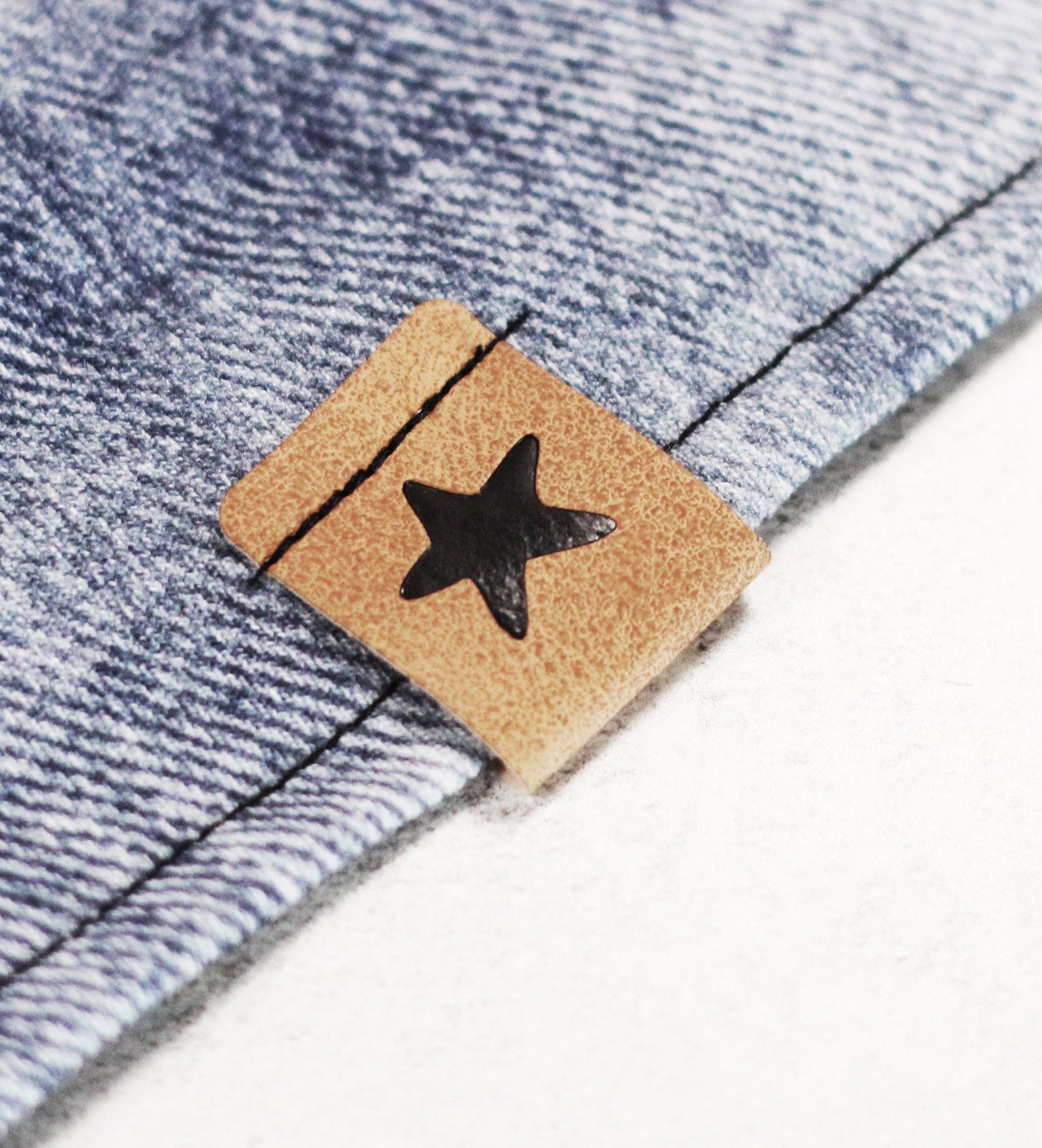 Klapp - Kunstlederlabel - stern - Paul & Clara