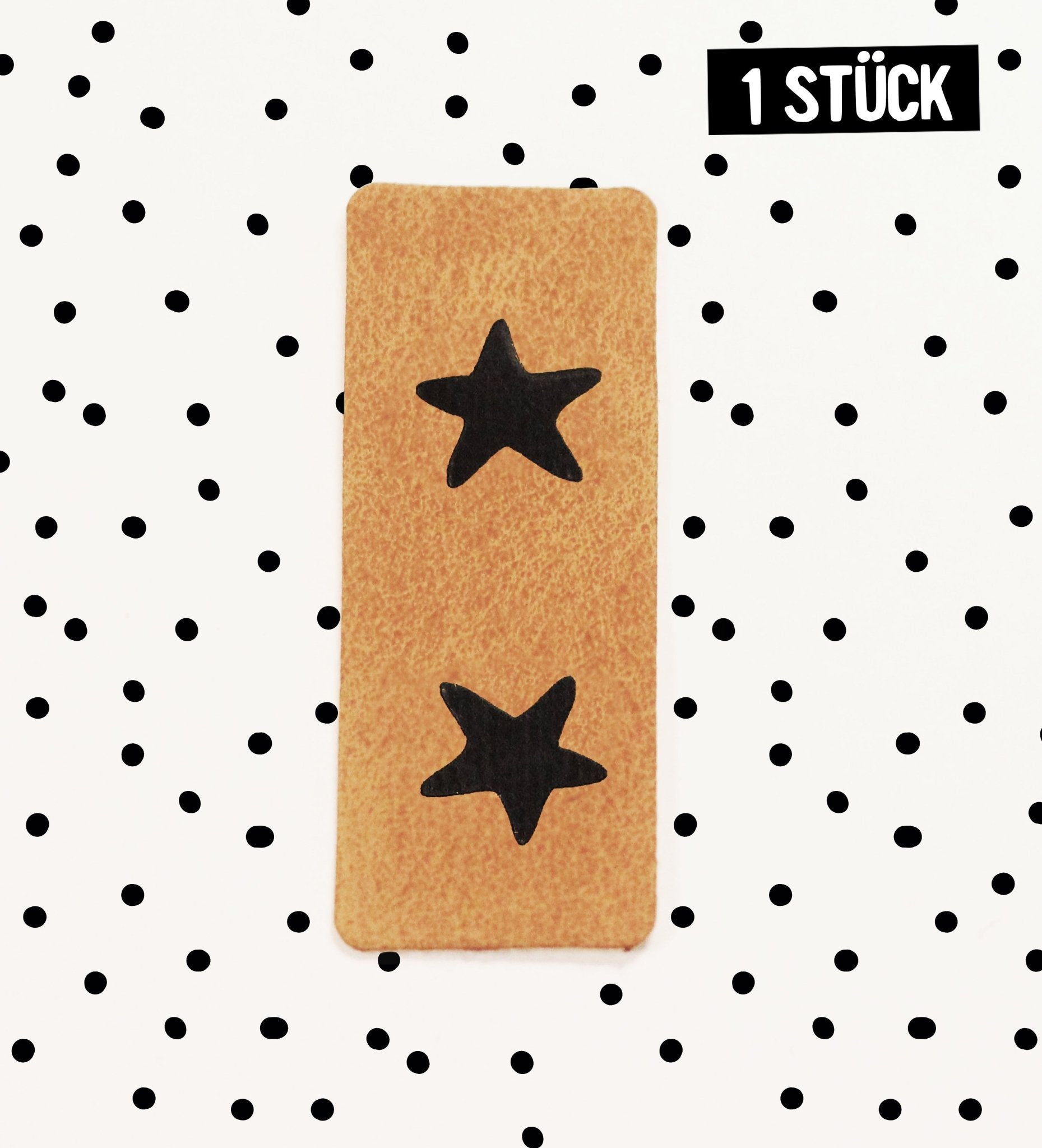 Klapp - Kunstlederlabel - stern - Paul & Clara