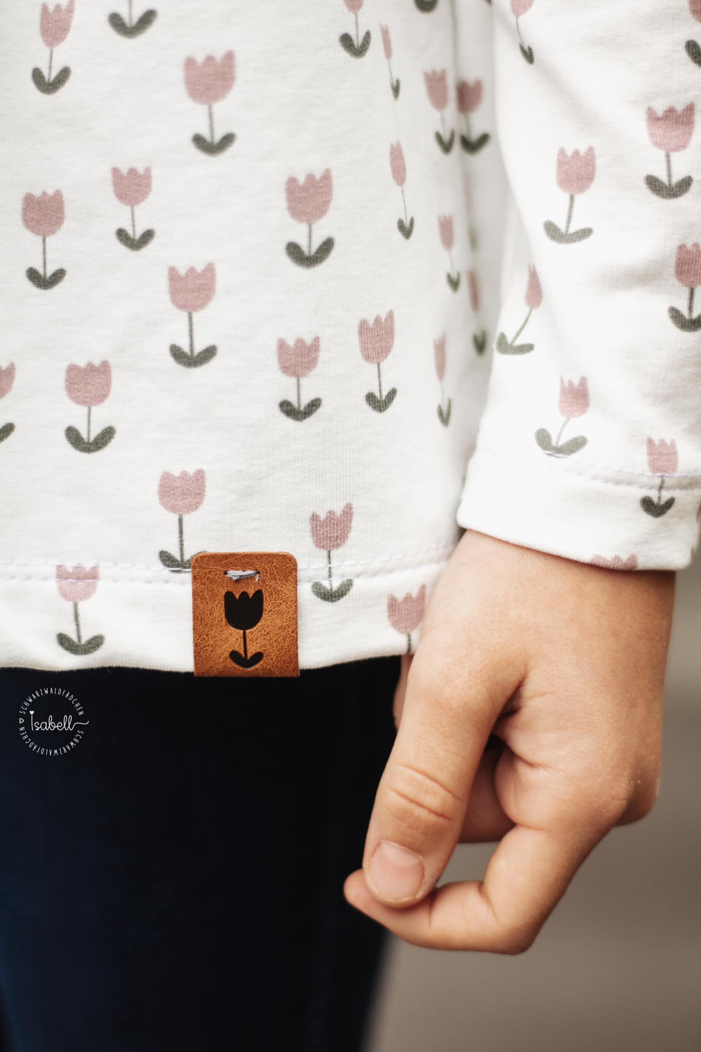 Klapp - Kunstlederlabel - Tulpe - Paul & Clara