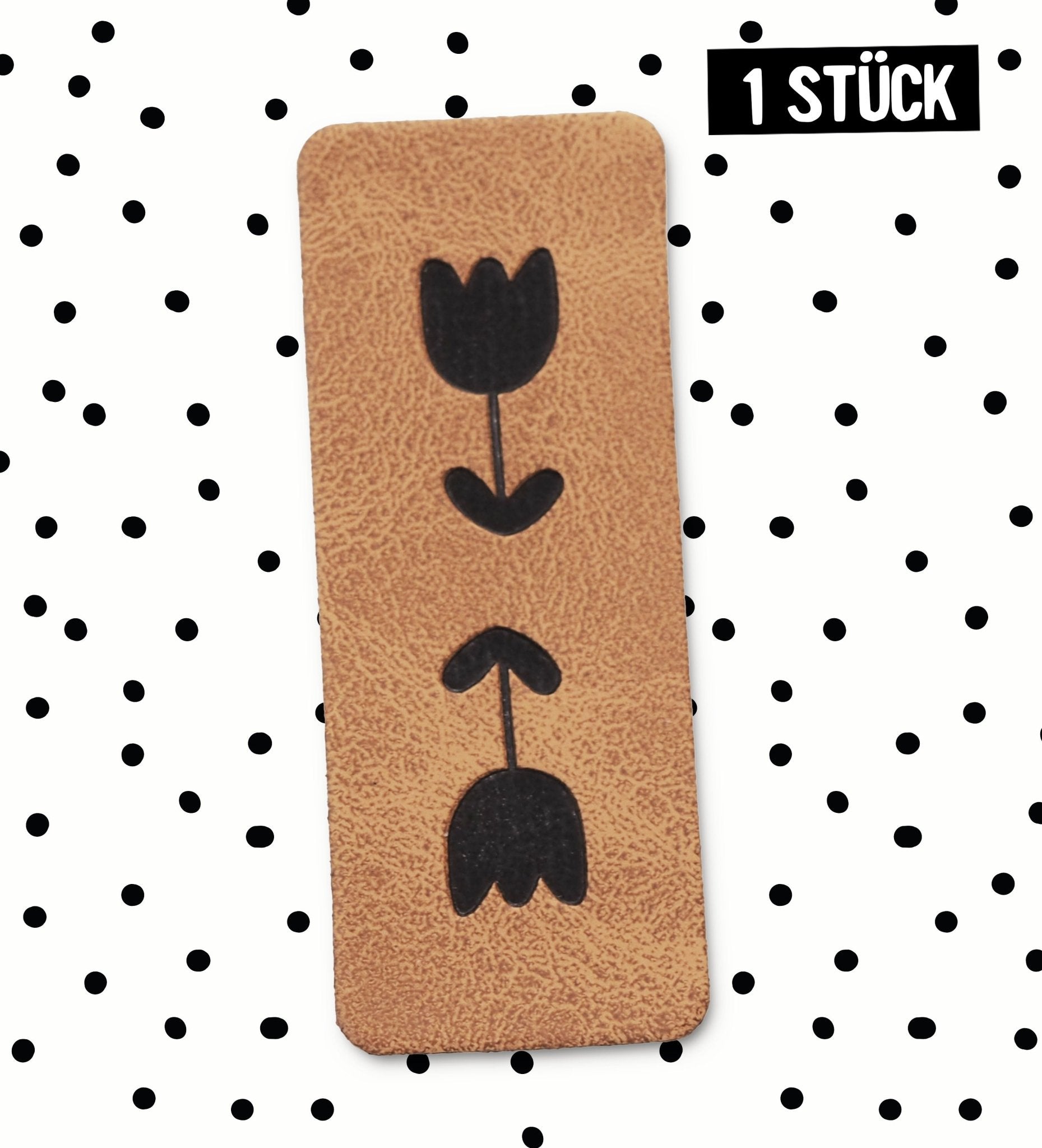 Klapp - Kunstlederlabel - Tulpe - Paul & Clara