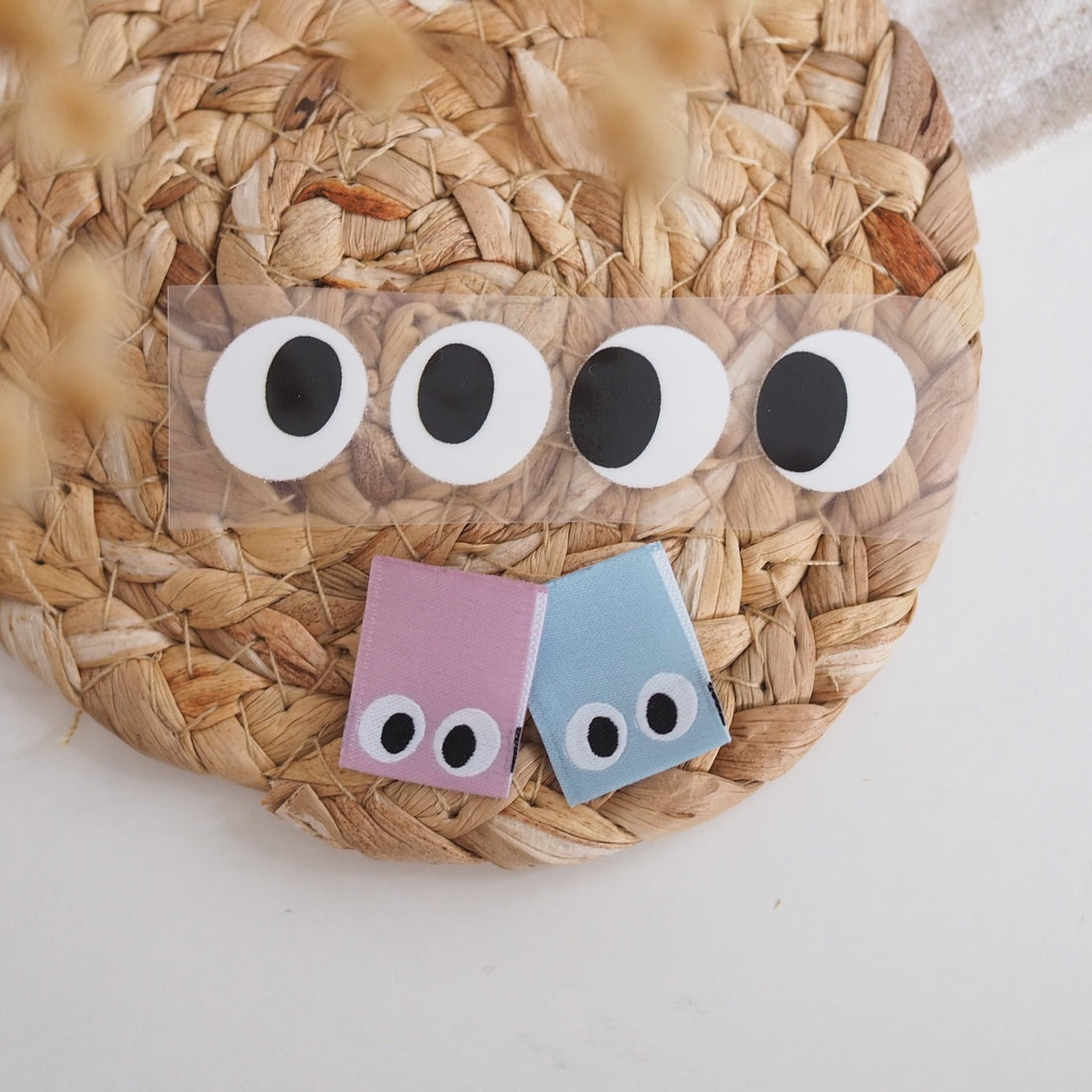 Klapp - Weblabel *augen* blau - Paul & Clara