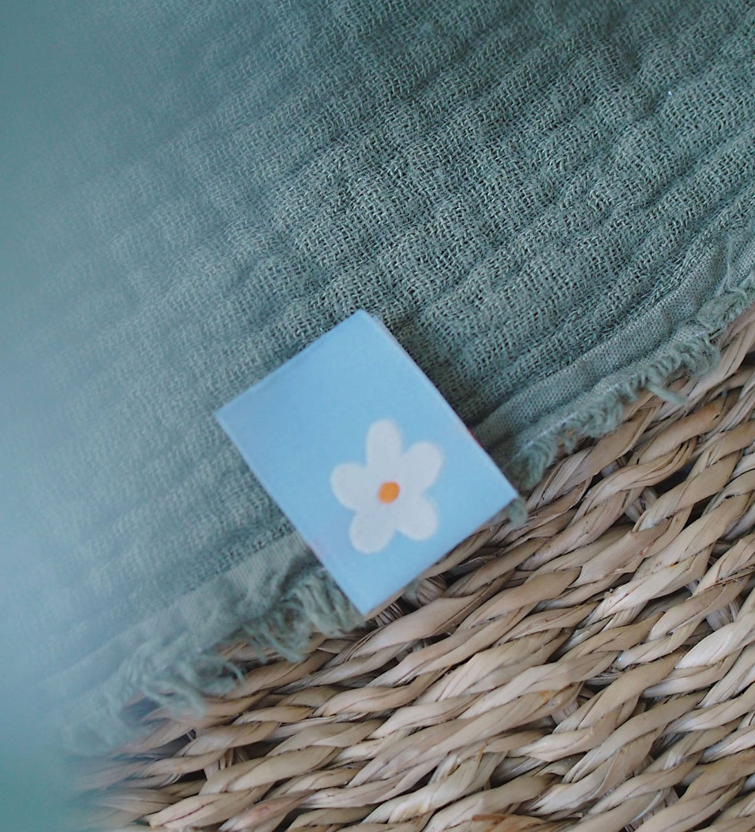 Klapp - Weblabel *blume* blau - Paul & Clara