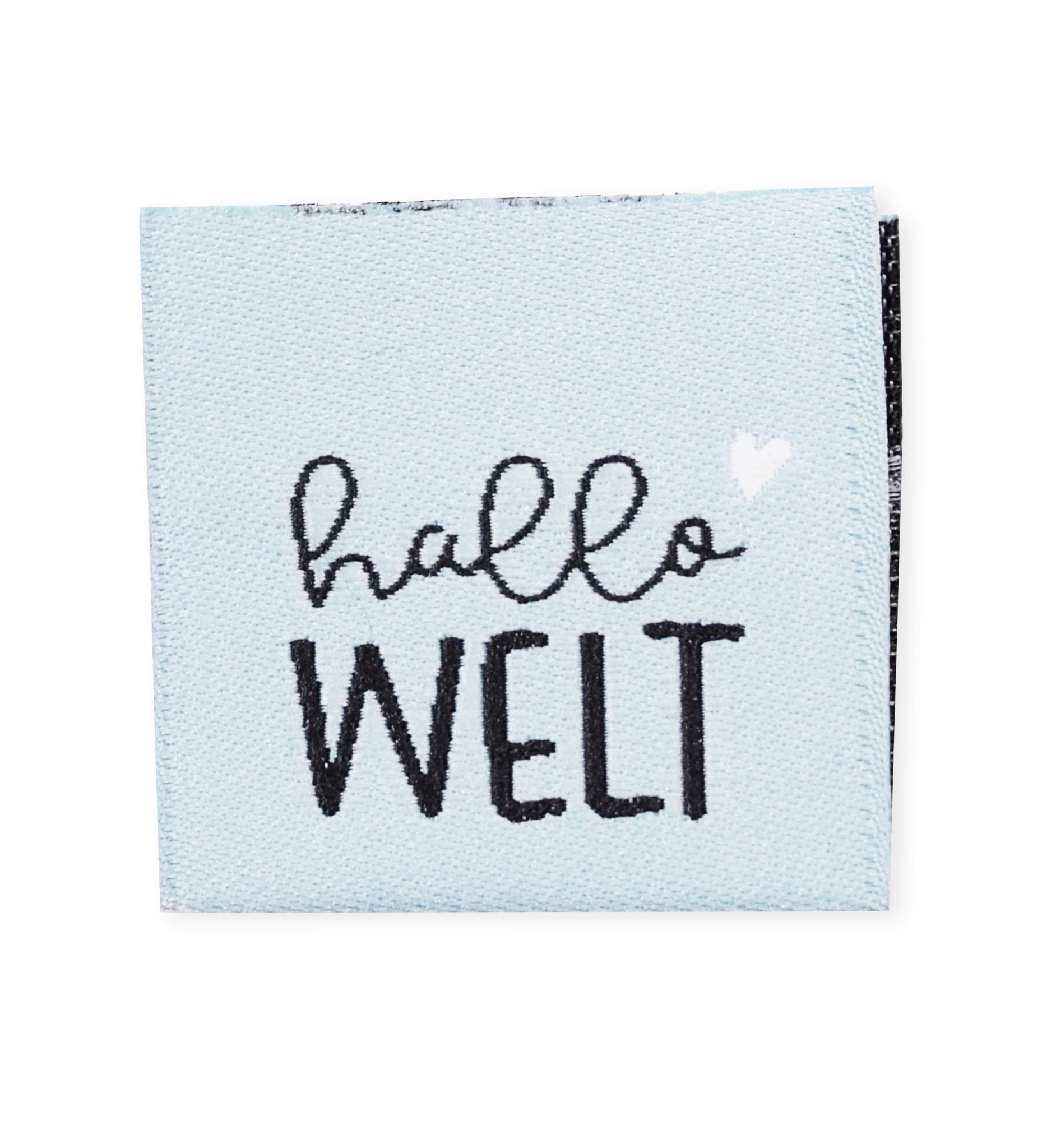 Klapp - Weblabel *hallo welt* Blau - Paul & Clara