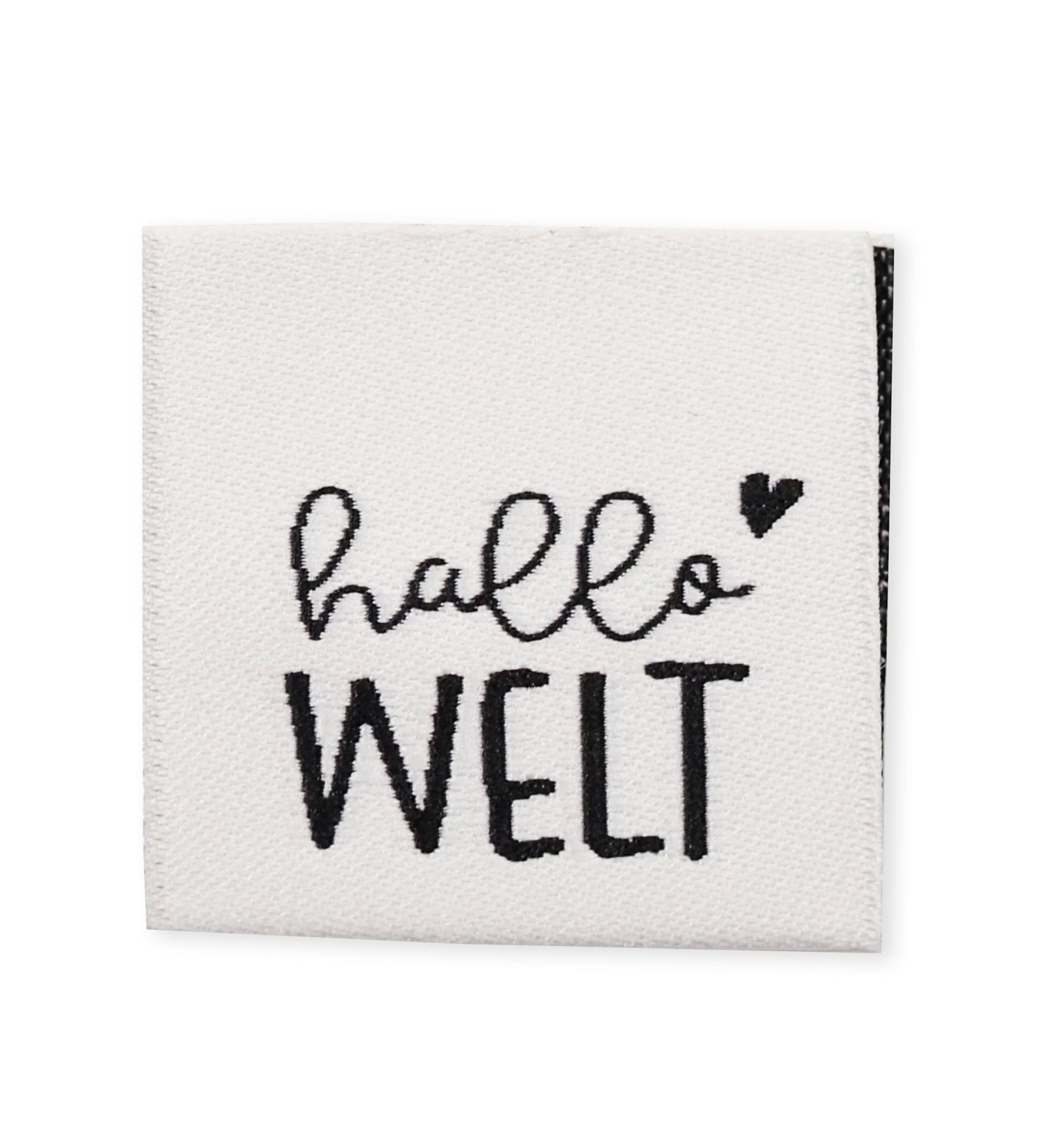 Klapp - Weblabel *hallo welt* Weiß - Paul & Clara