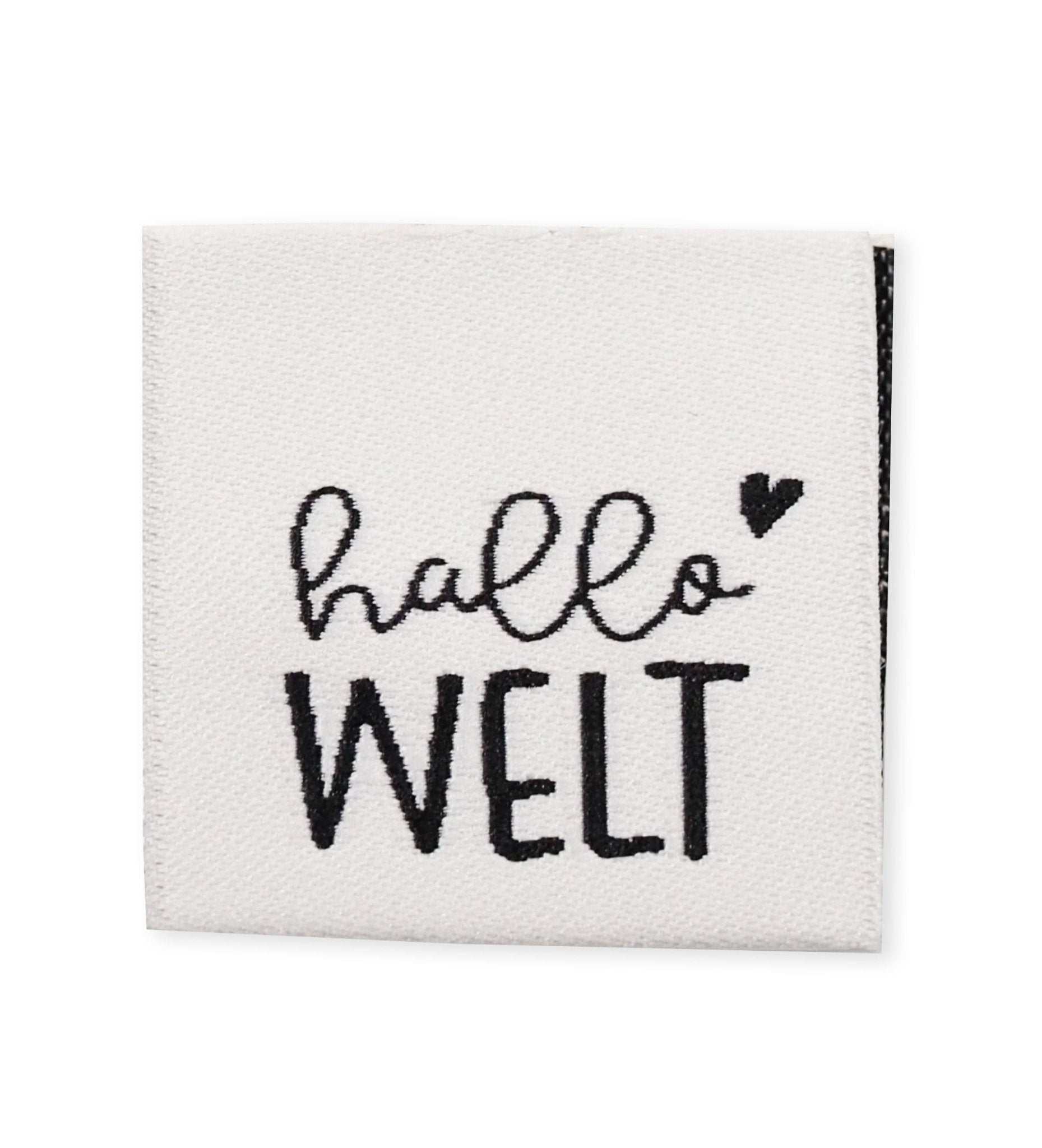 Klapp - Weblabel *hallo welt* Weiß - Paul & Clara