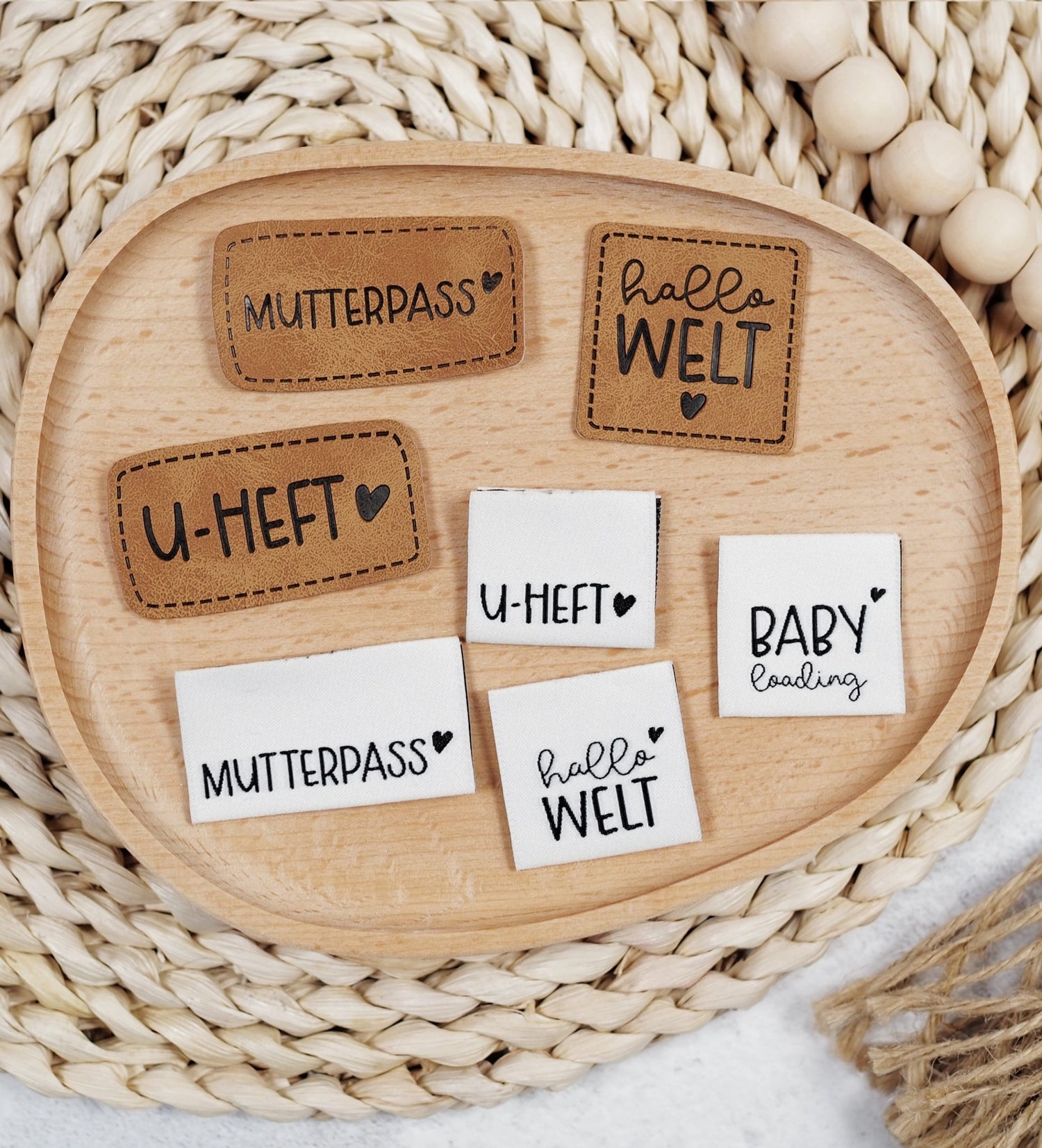 Klapp - Weblabel *hallo welt* Weiß - Paul & Clara