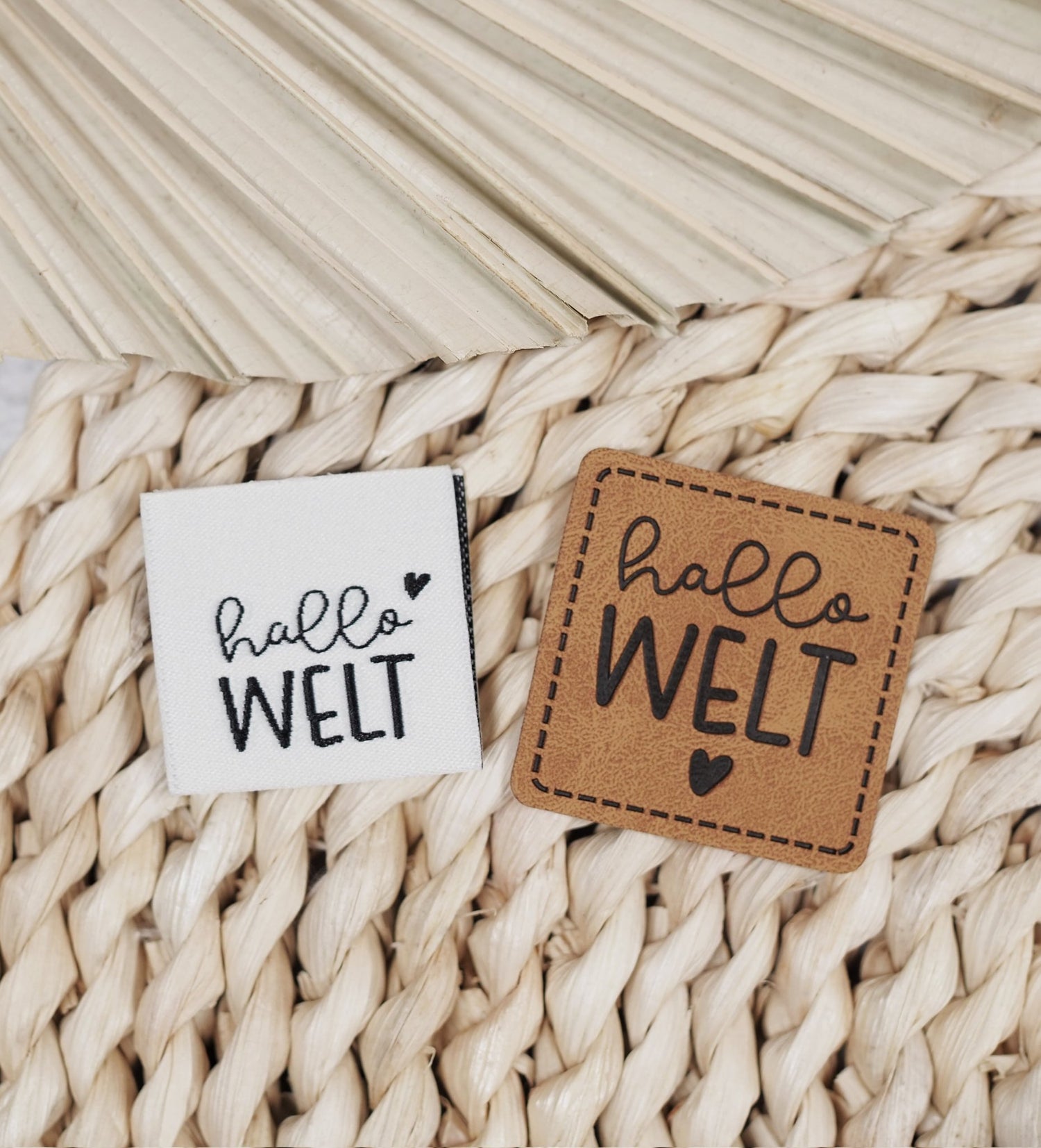 Klapp - Weblabel *hallo welt* Weiß - Paul & Clara