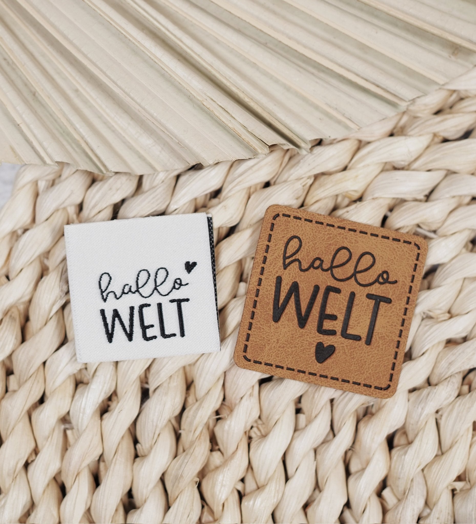 Klapp - Weblabel *hallo welt* Weiß - Paul & Clara