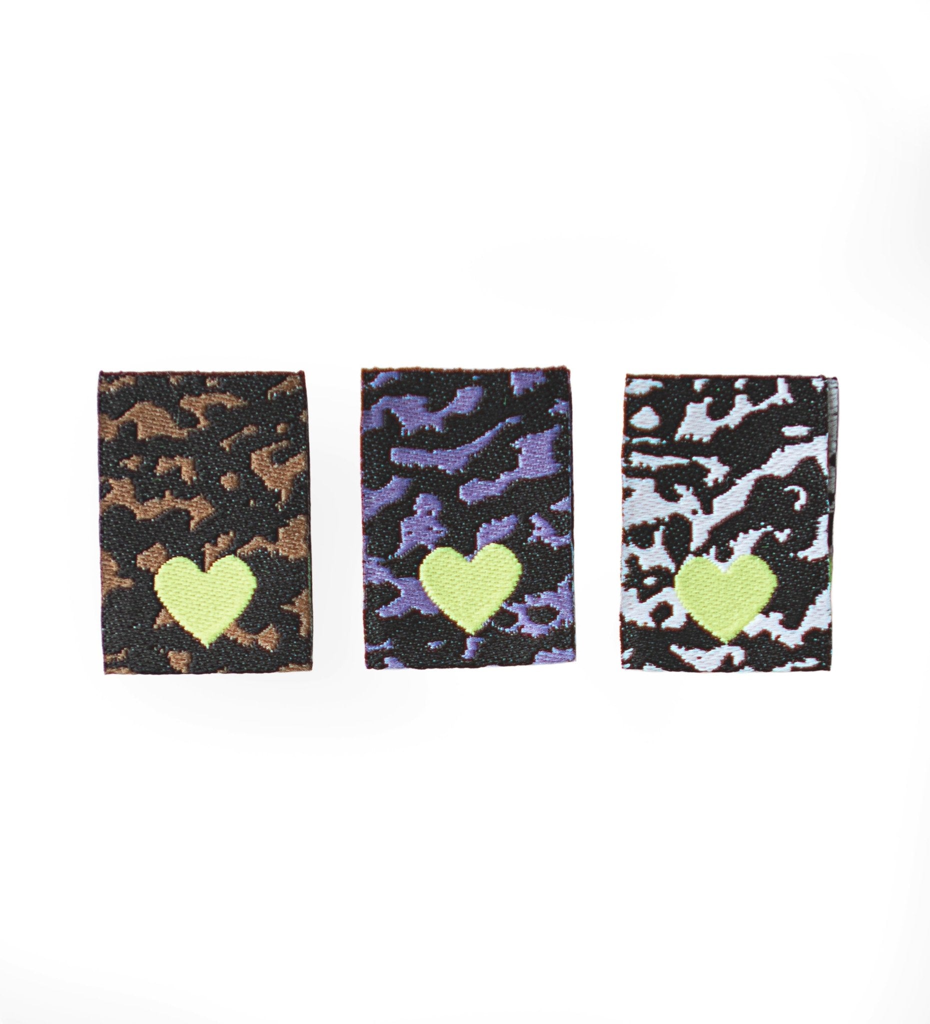 Klapp - Weblabel - Herz Leo/Neongelb - 3er - Set - Paul & Clara