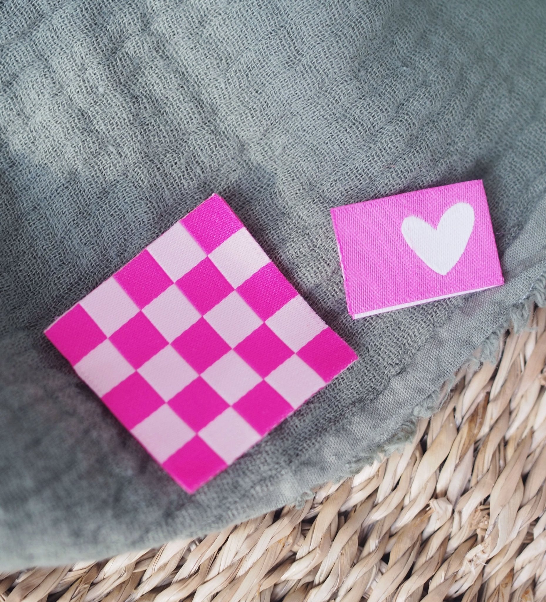 Klapp - Weblabel *herz* pink - Paul & Clara