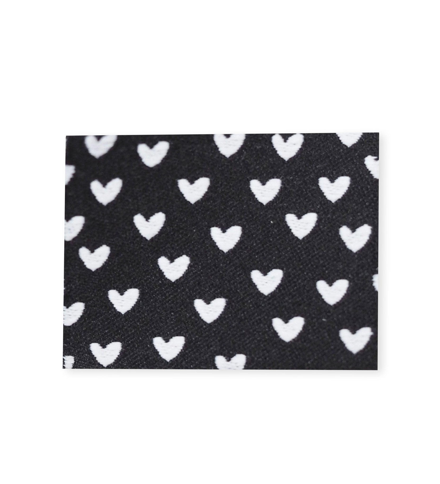 Klapp - Weblabel *Herzen - Schwarz/Weiß* - Paul & Clara