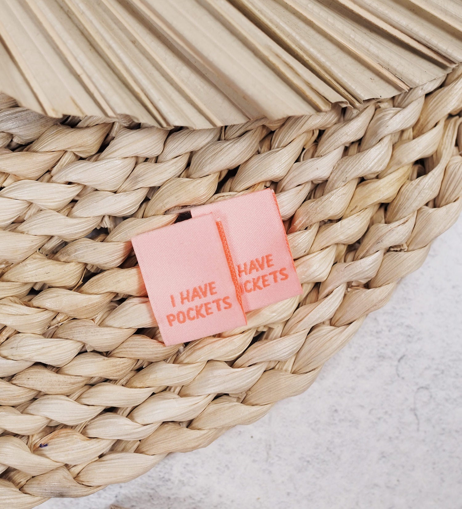 Klapp - Weblabel *I have pockets* rosa/neon coral - Paul & Clara