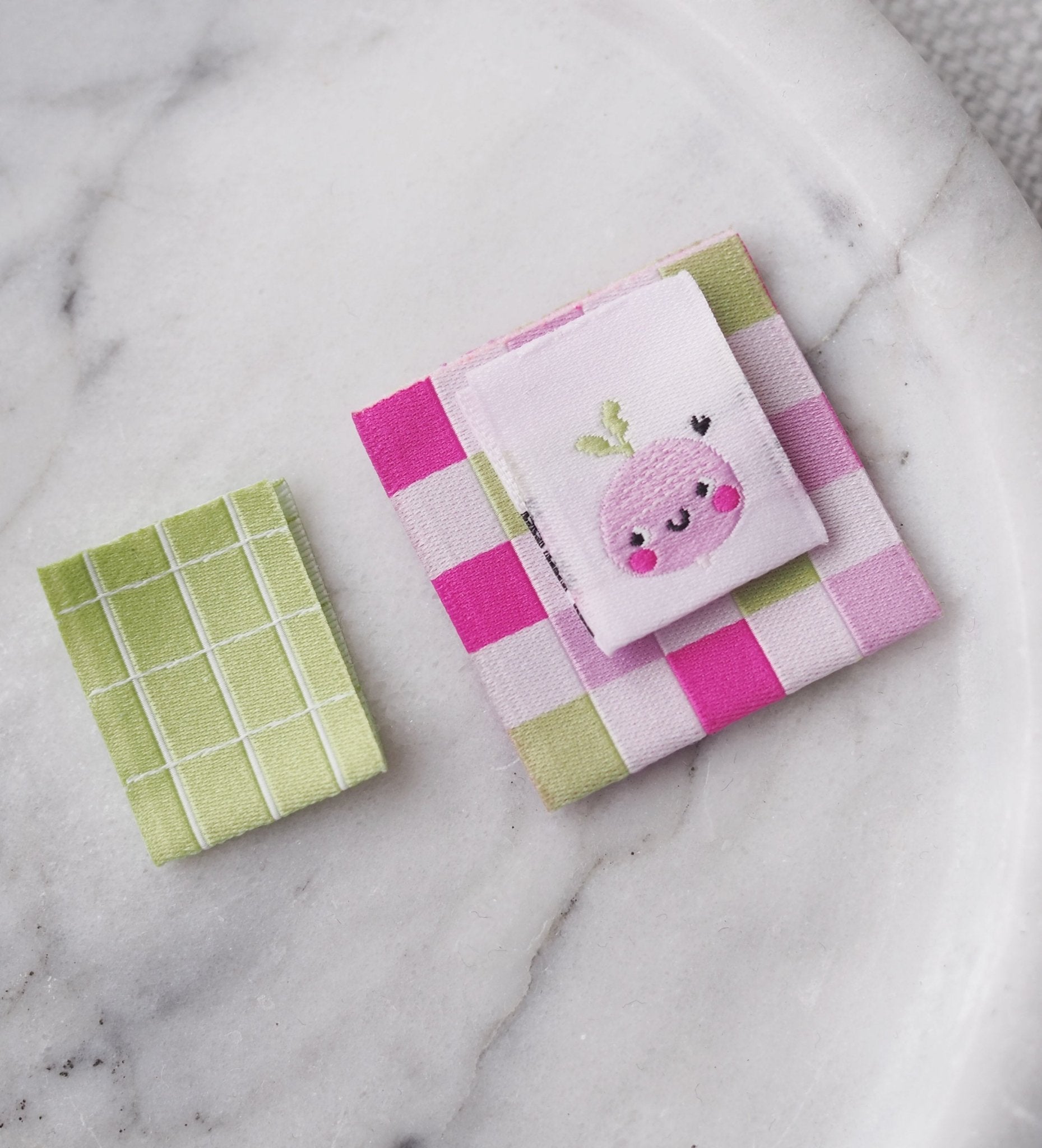 Klapp - Weblabel *Karo* Hellgrün - Paul & Clara