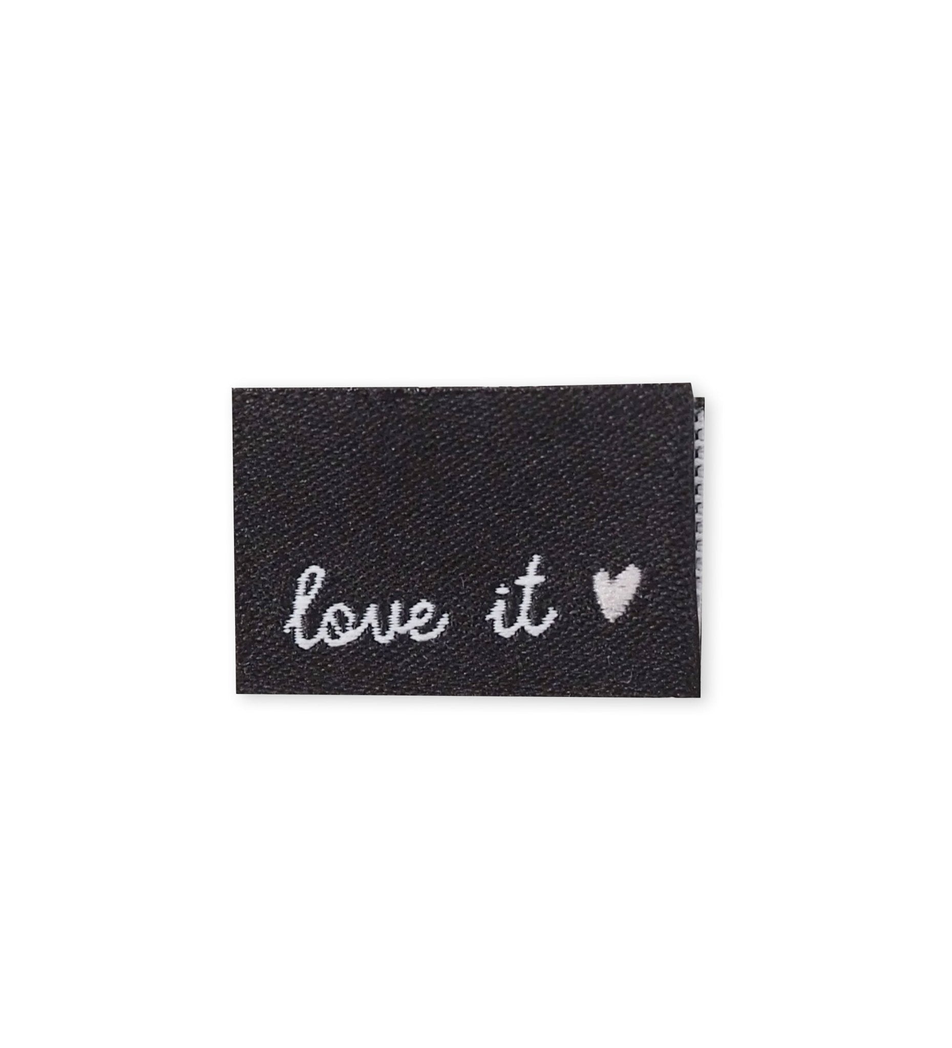 Klapp - Weblabel *love it ♥* schwarz - Paul & Clara