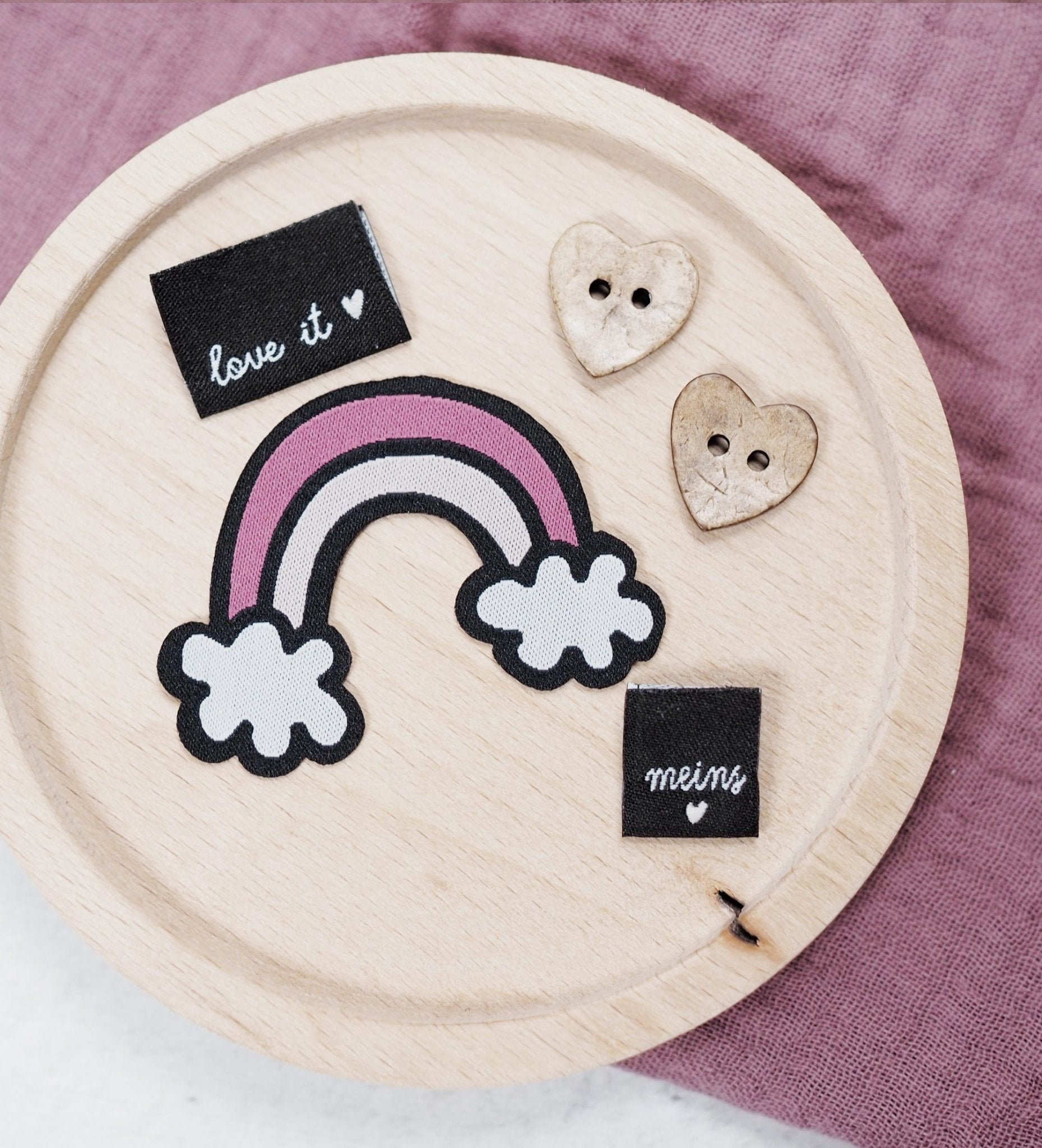 Klapp - Weblabel *meins ♥* schwarz - Paul & Clara