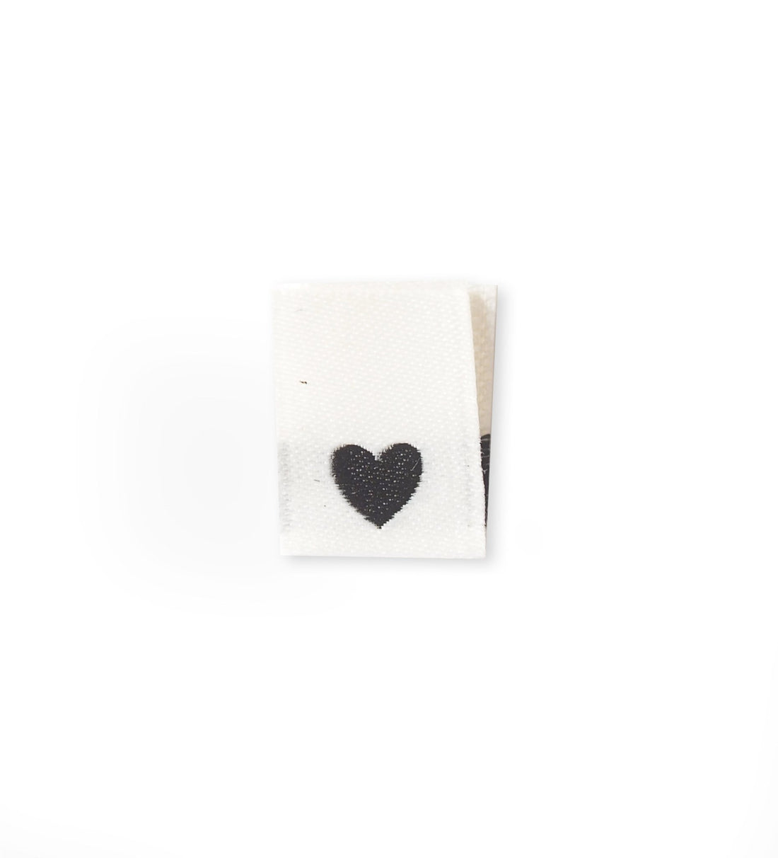 Klapp - Weblabel *Mini Herz* Weiß - Paul & Clara