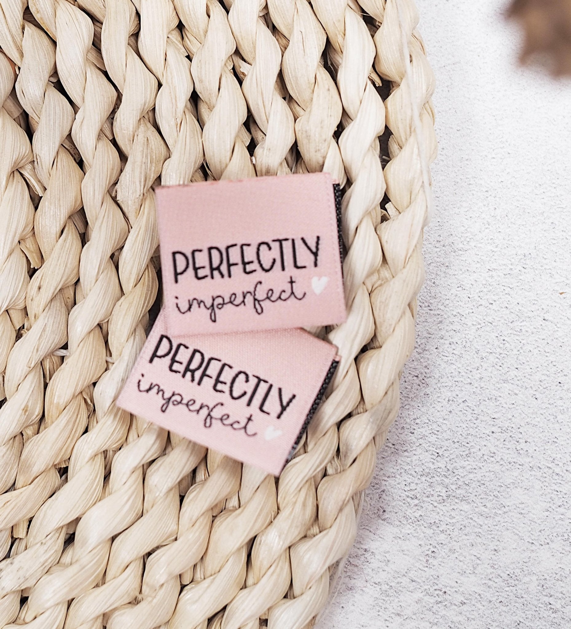 Klapp - Weblabel *perfectly imperfect* rosa - Paul & Clara