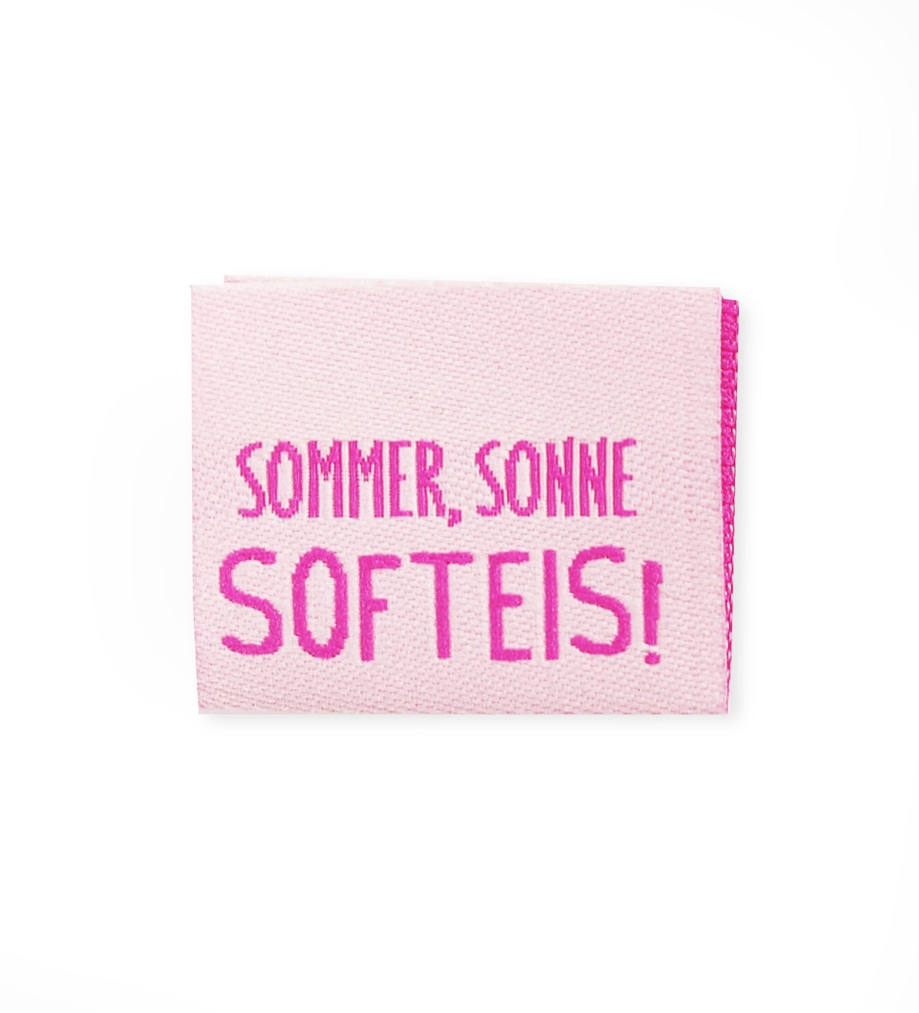 Klapp - Weblabel *sommer, sonne, softeis* rosa - Paul & Clara