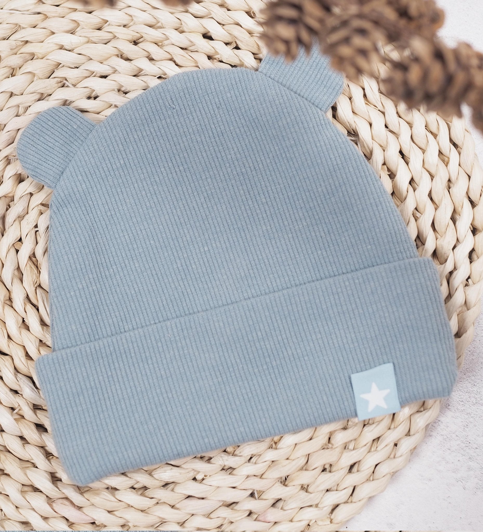 Klapp - Weblabel *stern* mint/weiß - Paul & Clara