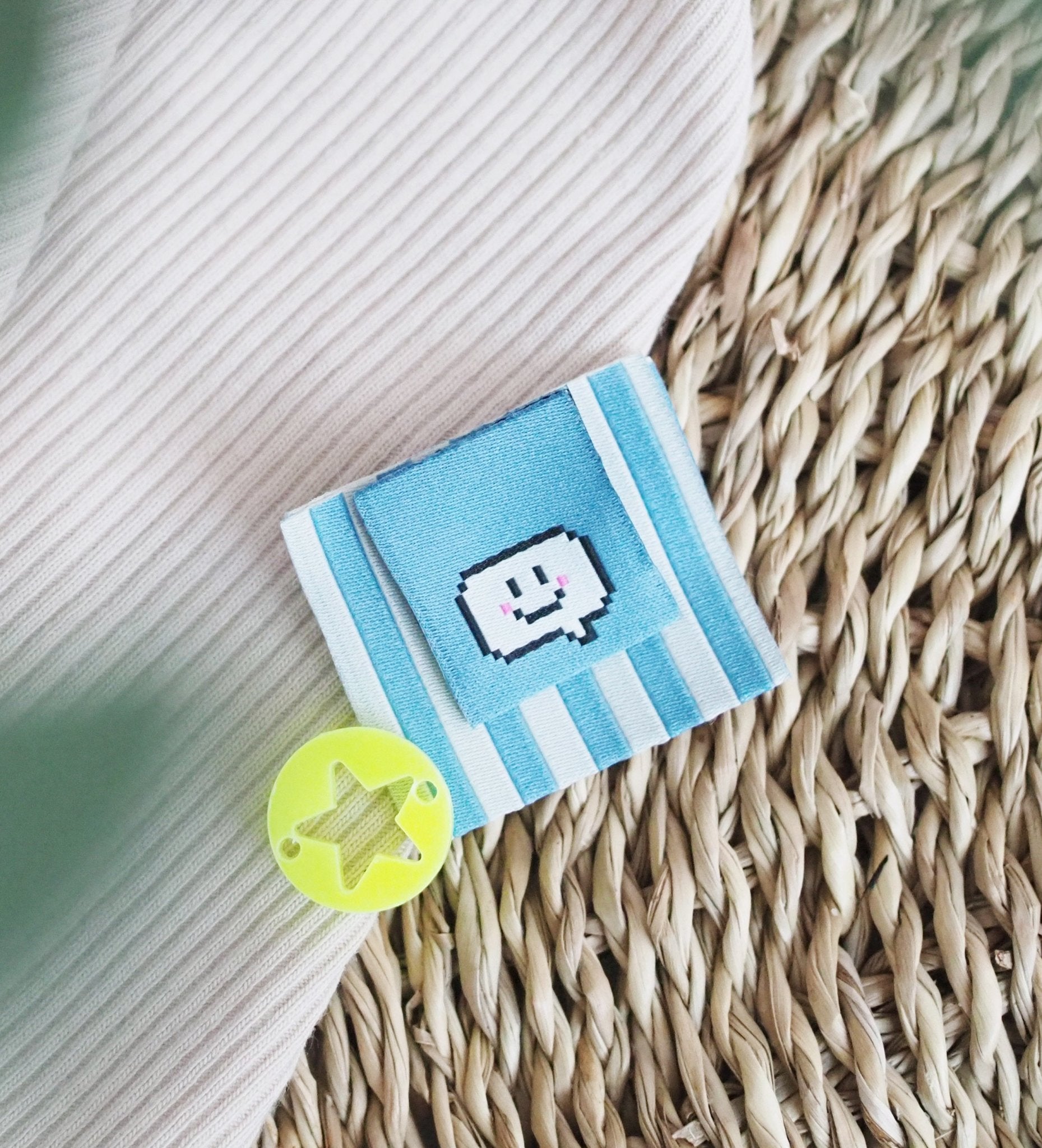 Klapp - Weblabel *Stripes* - Blau/Weiß - Paul & Clara