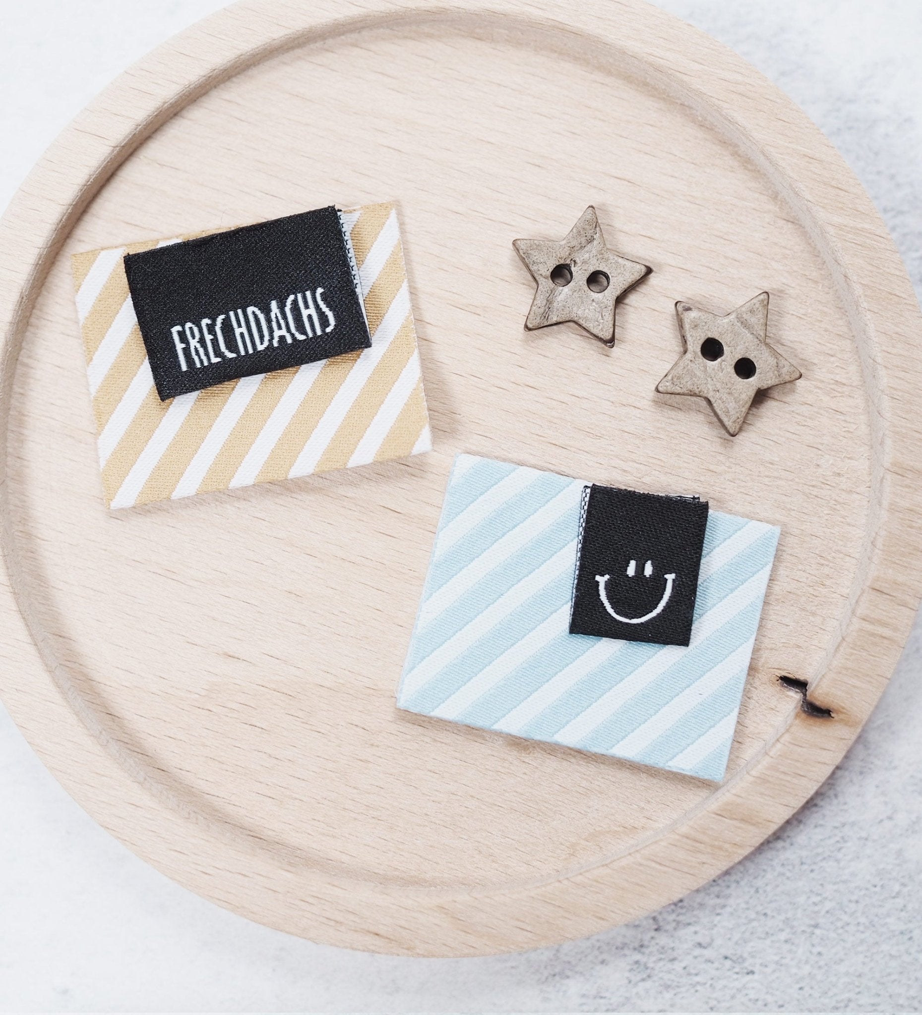 Klapp - Weblabel *Stripes - Graublau* - Paul & Clara