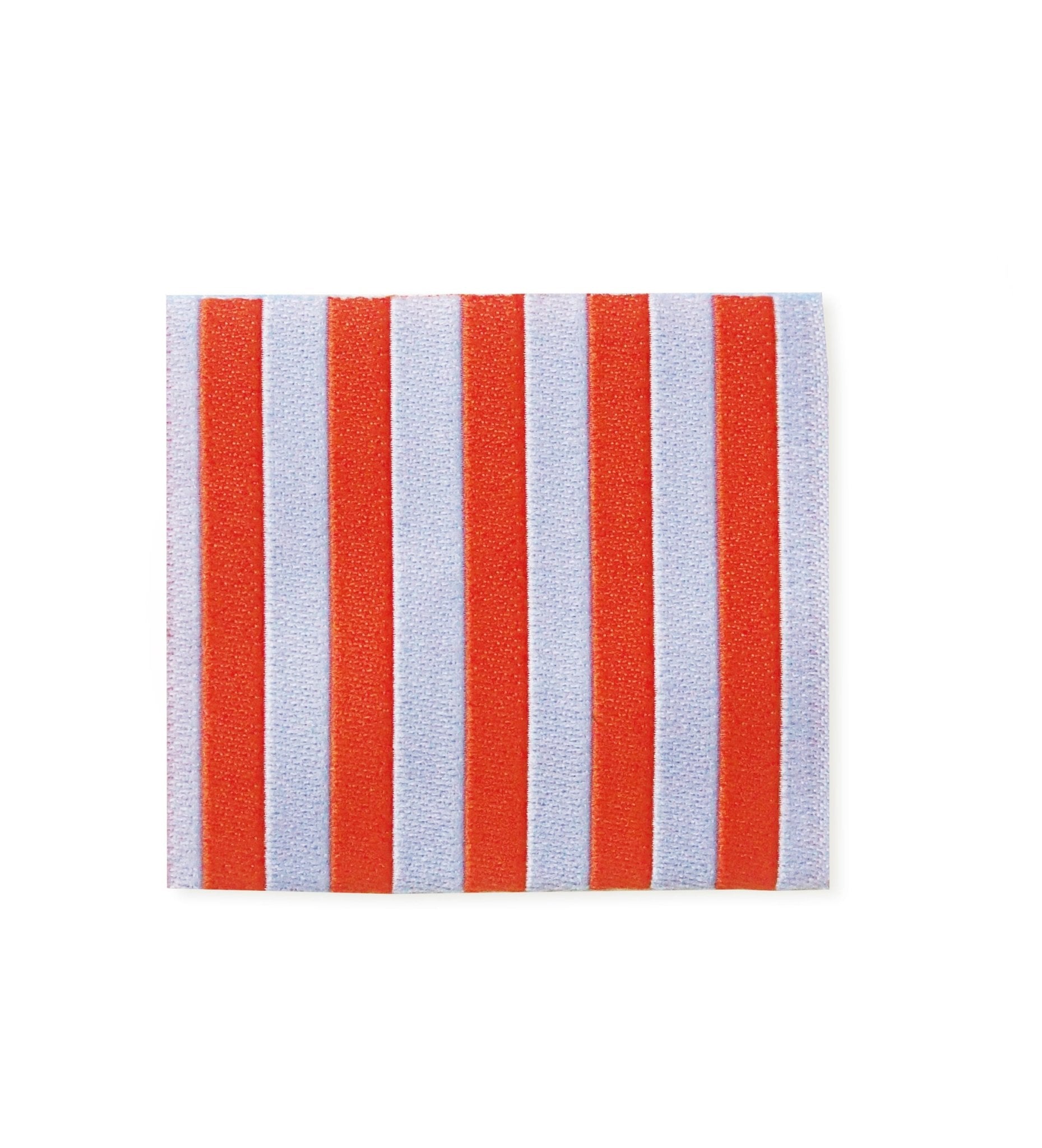 Klapp - Weblabel *Stripes* - Orangerot/Blue - Paul & Clara