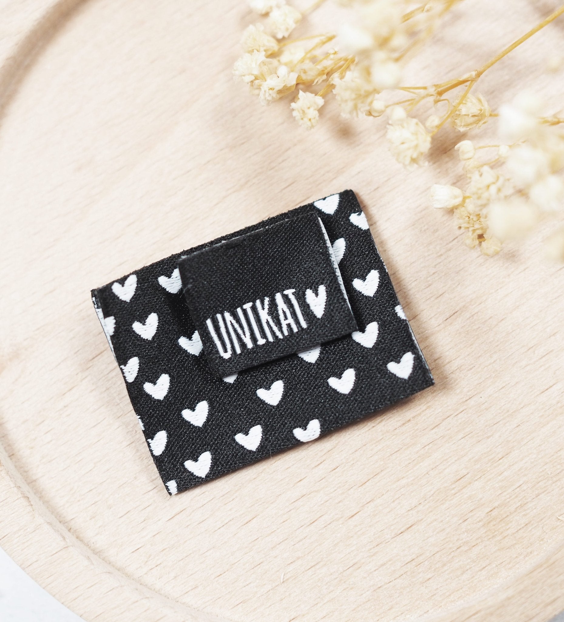 Klapp - Weblabel *unikat ♥ * schwarz* - Paul & Clara