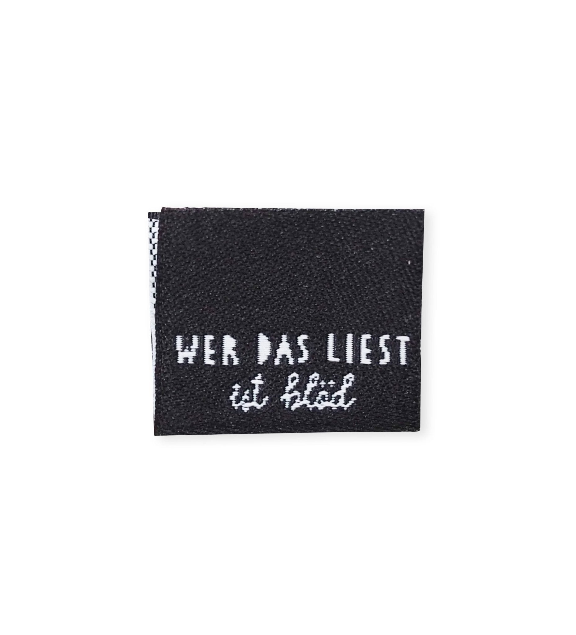 Klapp - Weblabel *wer das liest ist blöd* schwarz - Paul & Clara