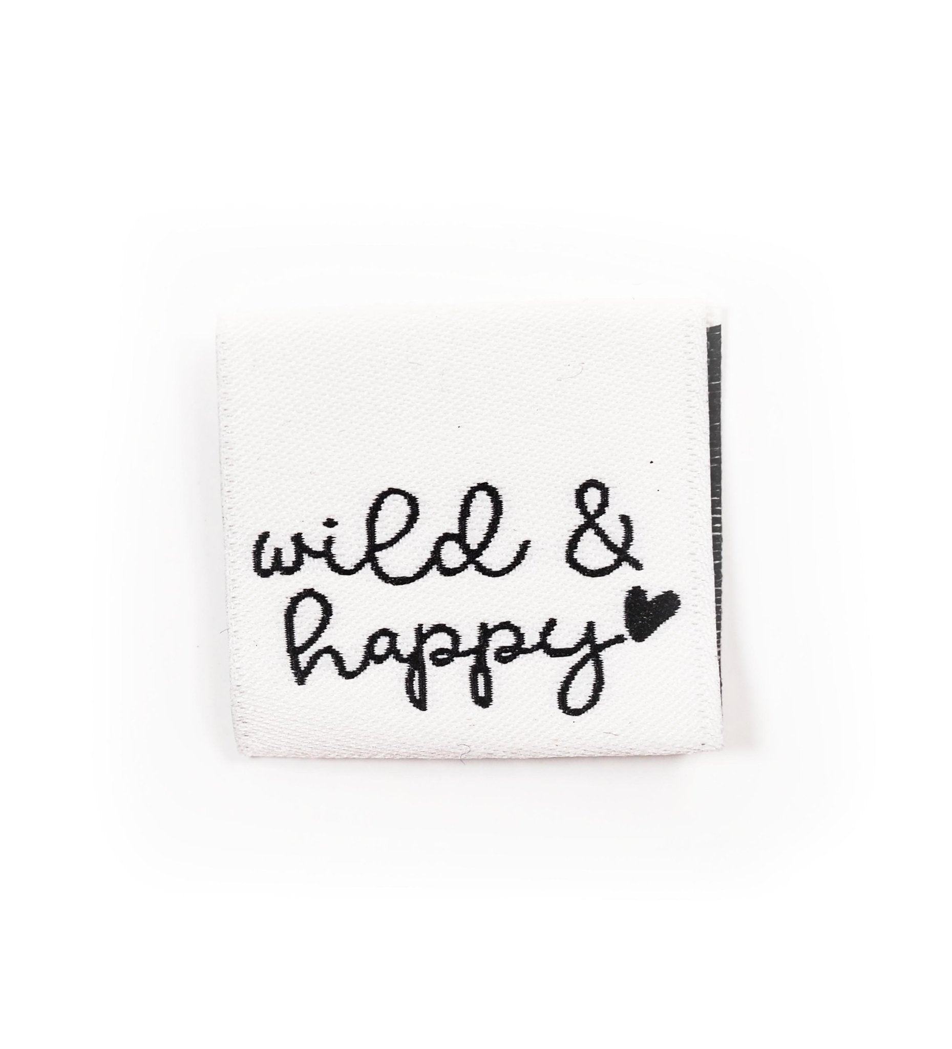 Klapp - Weblabel *wild & happy* weiß - Paul & Clara