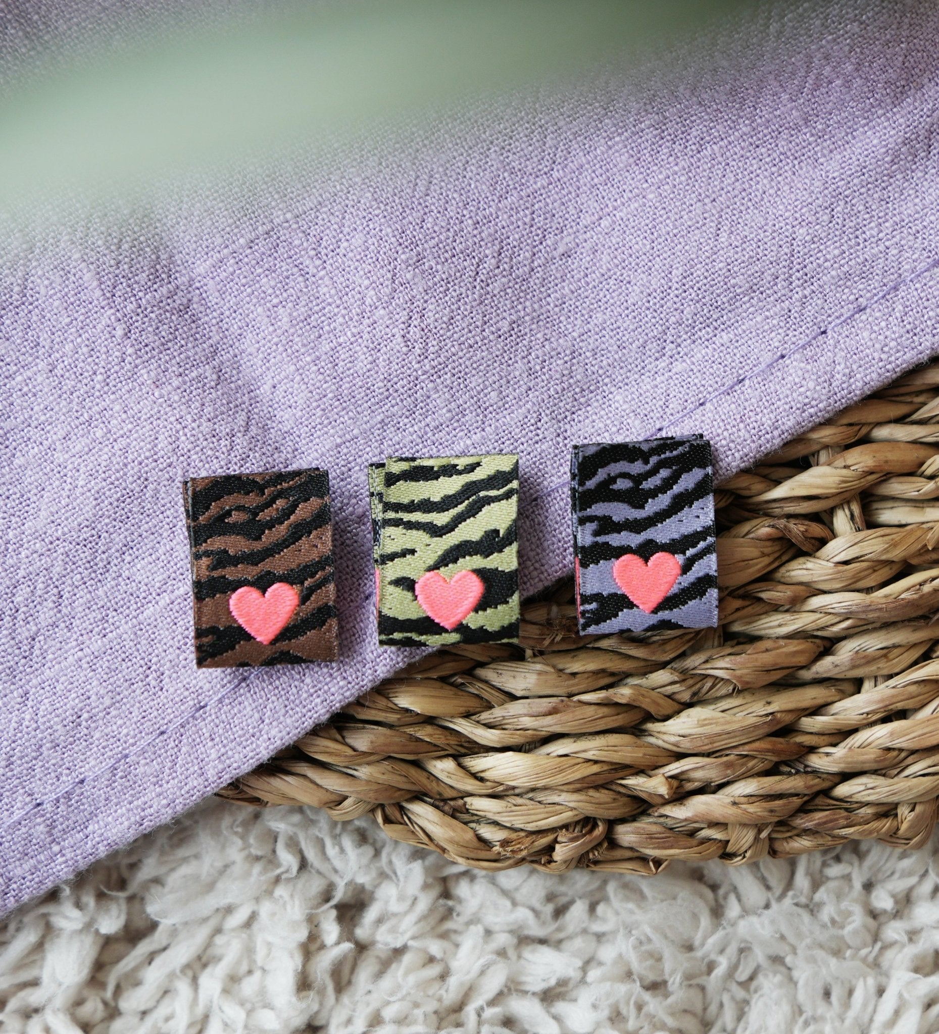 Klapp - Weblabel - Zebra *Neoncoral* - 3er - Set - Paul & Clara