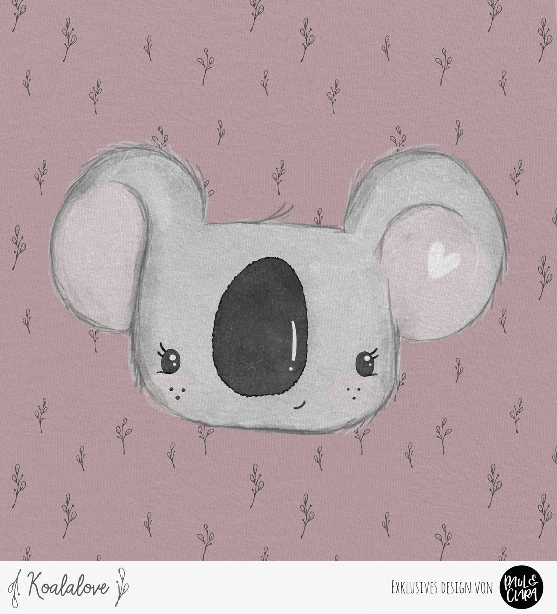 Koalalove - Panel 60 cm - Malve *Bio - Jersey* - Paul & Clara