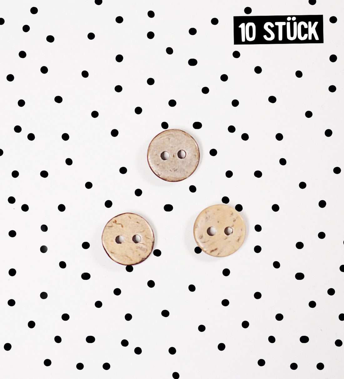 Kokosknöpfe 10mm - 10 Stück - Paul & Clara