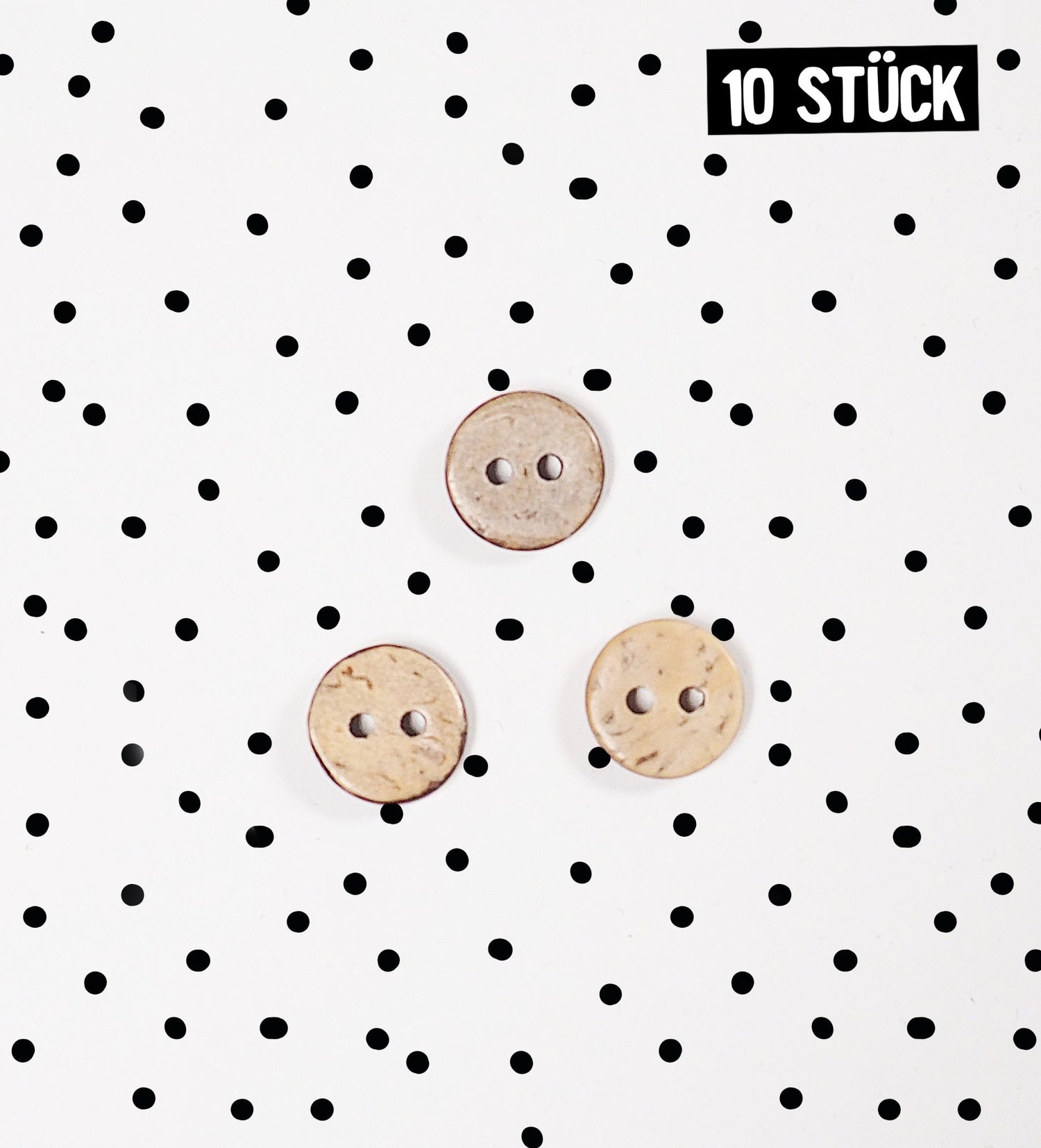 Kokosknöpfe 10mm - 10 Stück - Paul & Clara