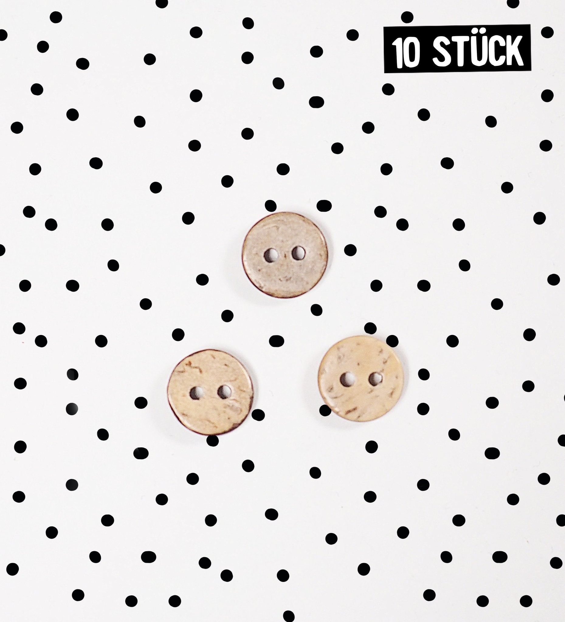 Kokosknöpfe 10mm - 10 Stück - Paul & Clara