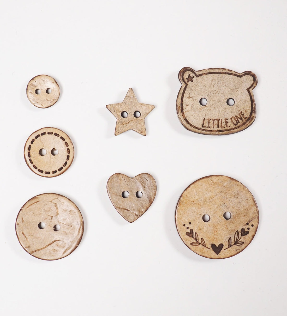 Kokosknöpfe 10mm - 10 Stück - Paul & Clara