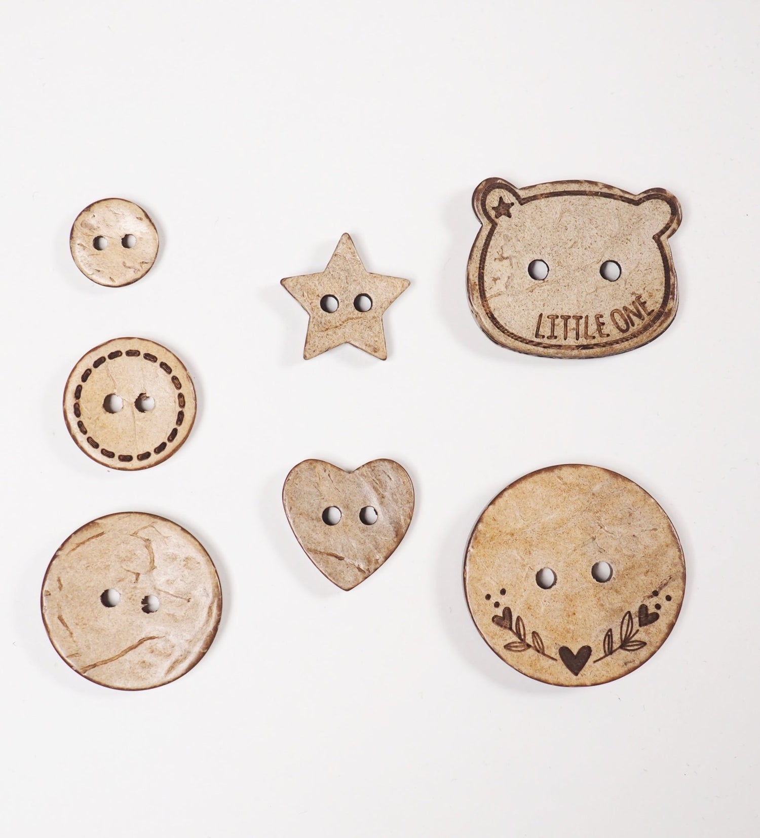 Kokosknöpfe 10mm - 10 Stück - Paul & Clara