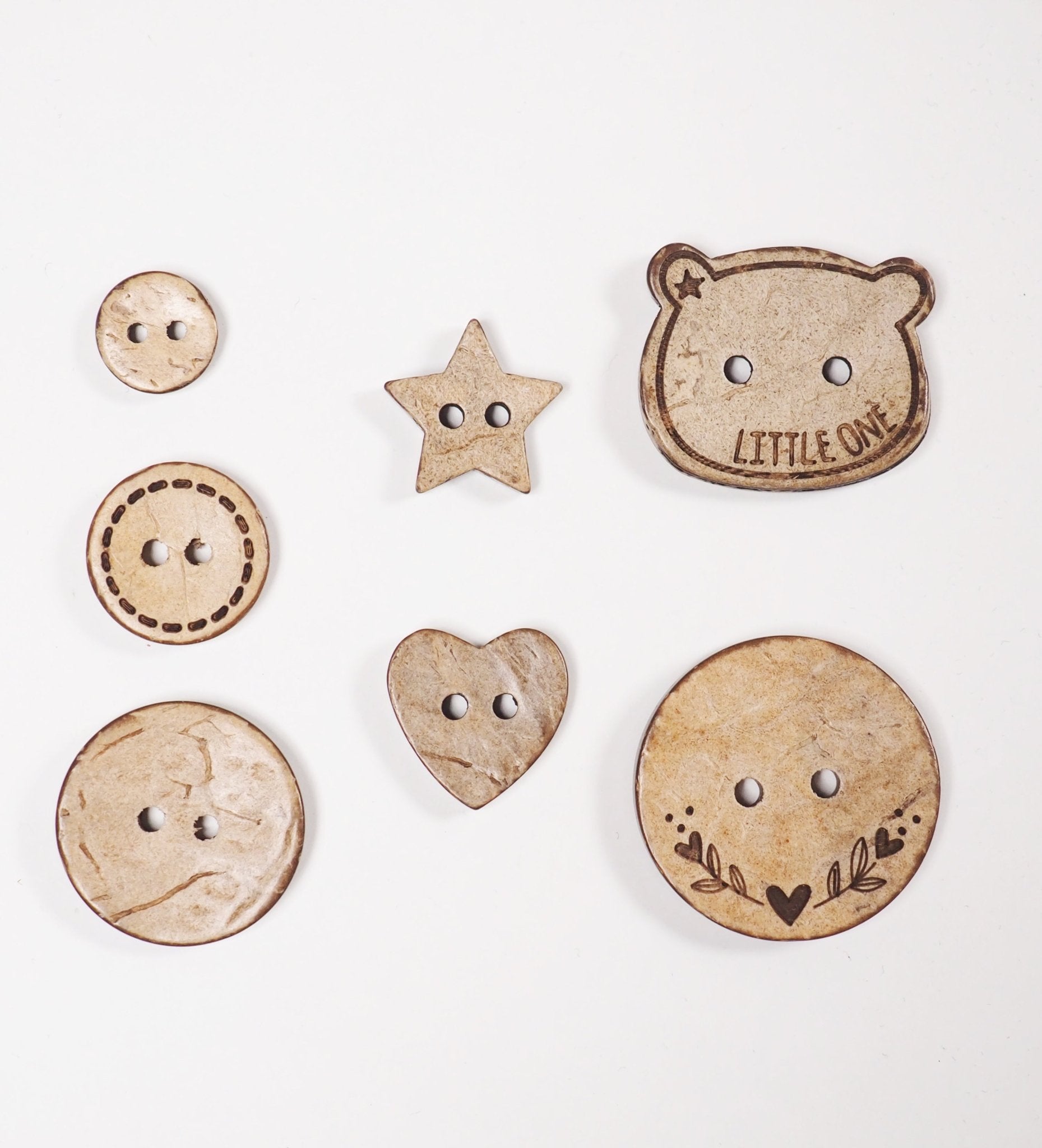 Kokosknöpfe 10mm - 10 Stück - Paul & Clara