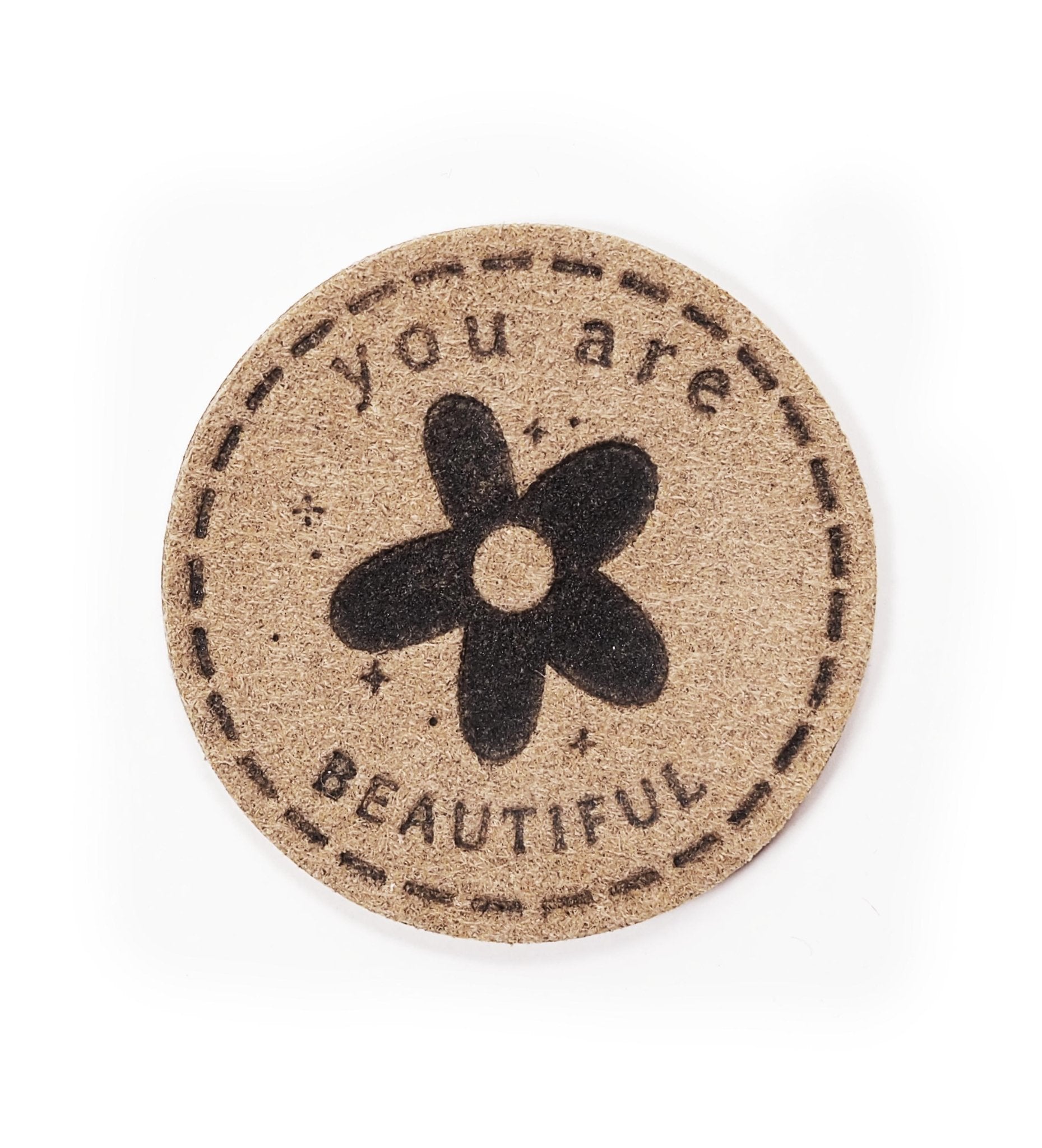 Kunst - Wildlederlabel - leer *iron - on* - Paul & Clara