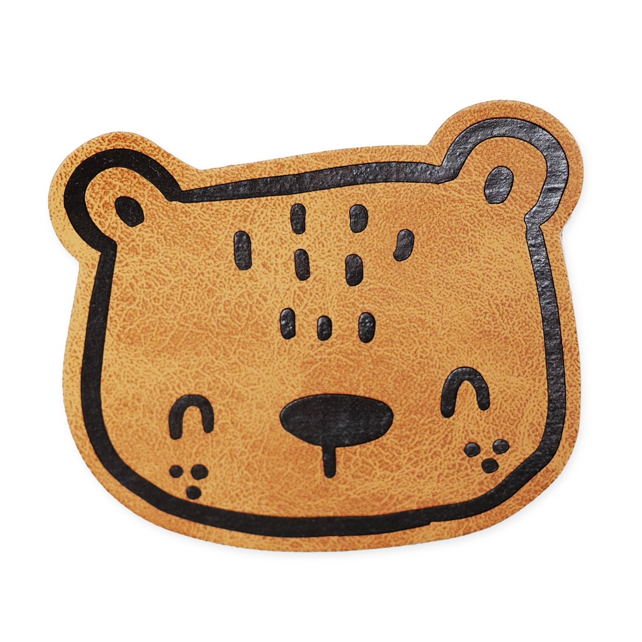 Kunstlederlabel - Bär *iron - on* - Paul & Clara