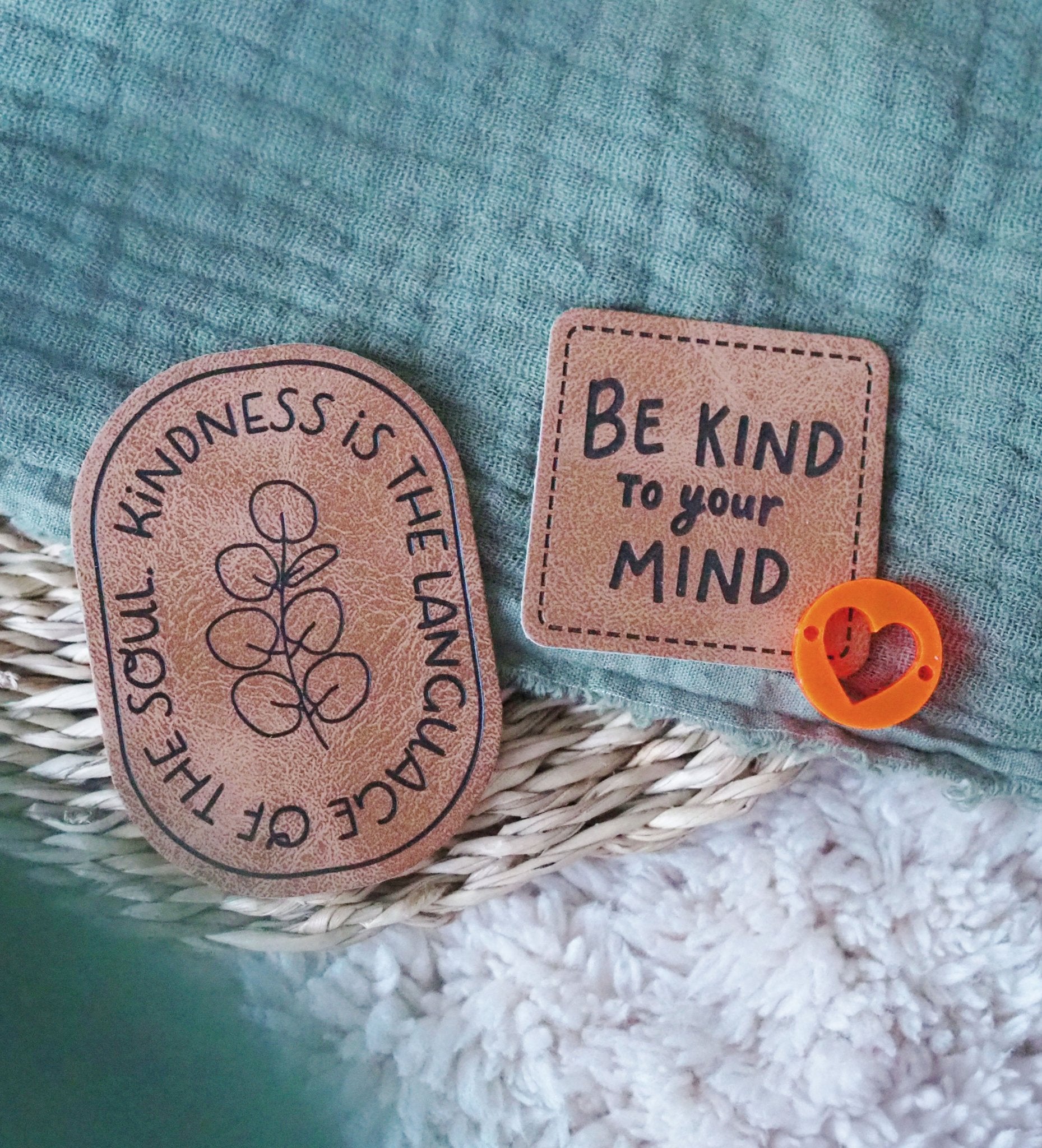 Kunstlederlabel - be kind to your mind *iron - on* - Paul & Clara