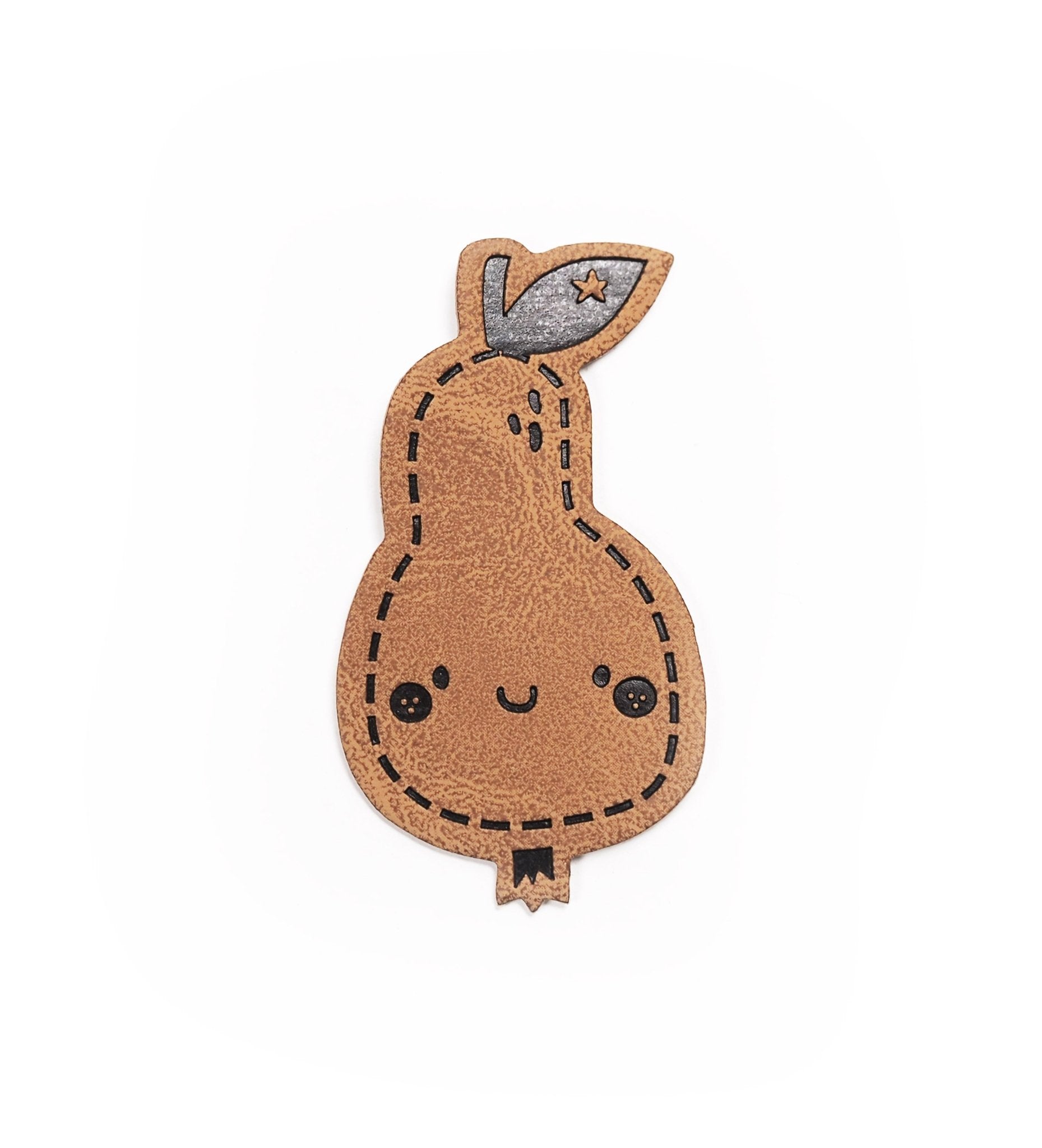 Kunstlederlabel - birne *iron - on* - Paul & Clara