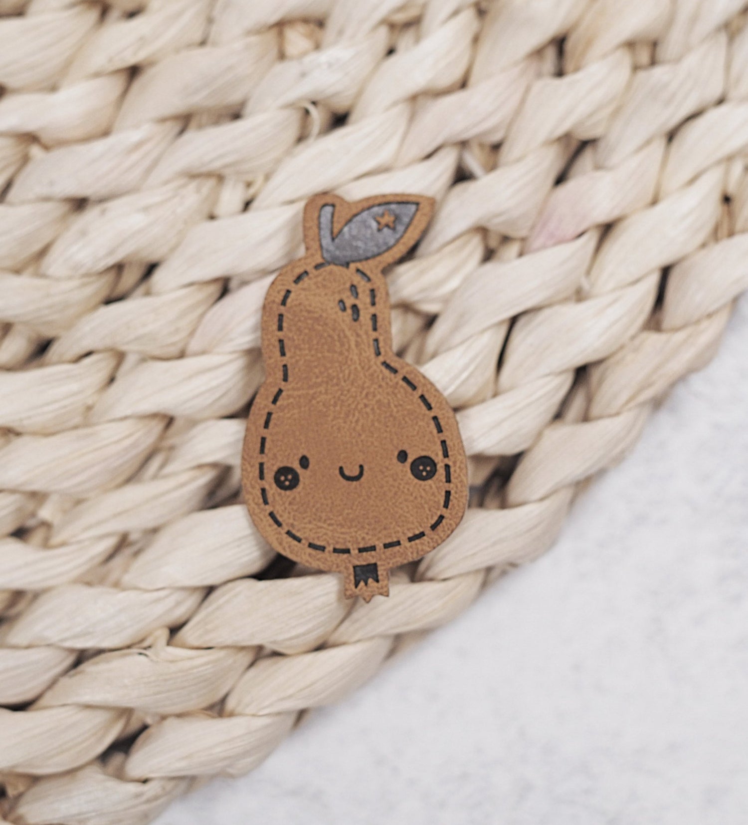 Kunstlederlabel - birne *iron - on* - Paul & Clara