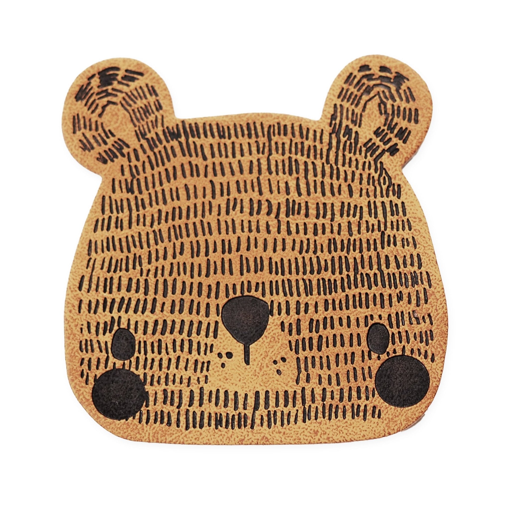 Kunstlederlabel - Boho Bär *iron - on* - Paul & Clara