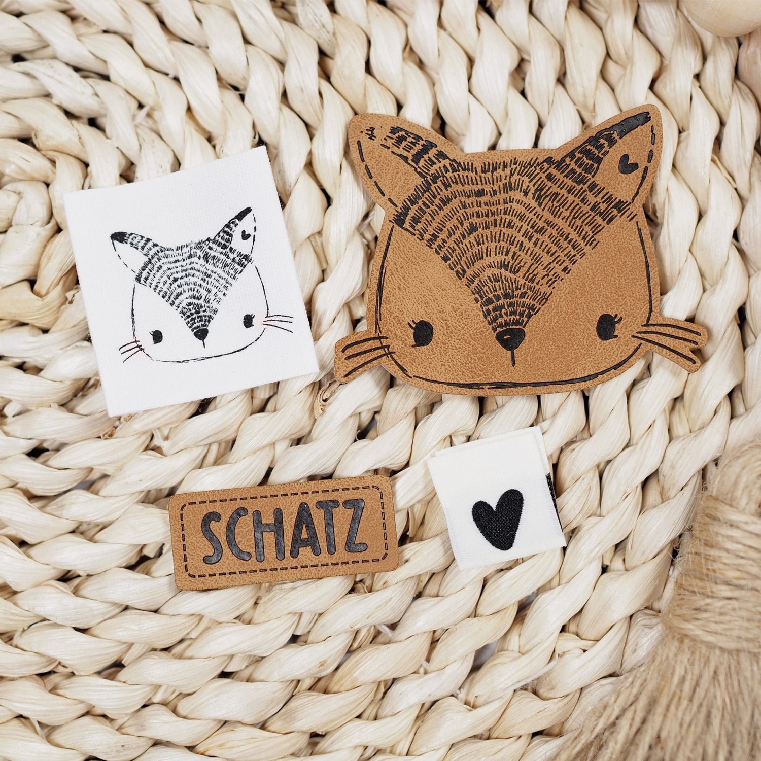Kunstlederlabel - Boho Fuchs *iron - on* - Paul & Clara