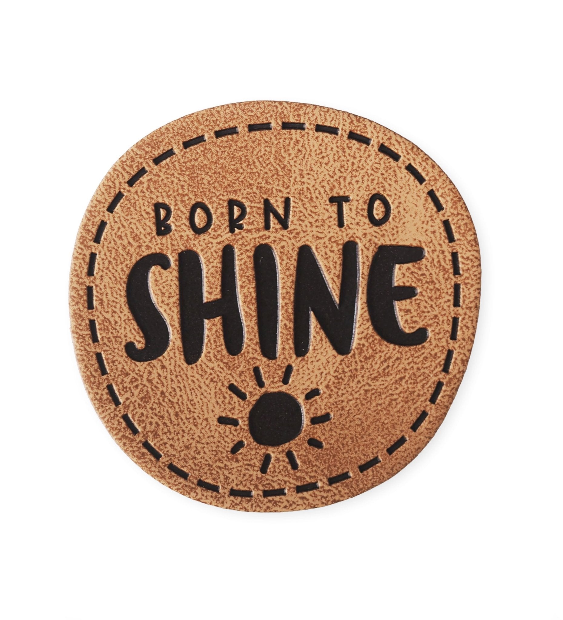 Kunstlederlabel - born to shine *iron - on* - Paul & Clara