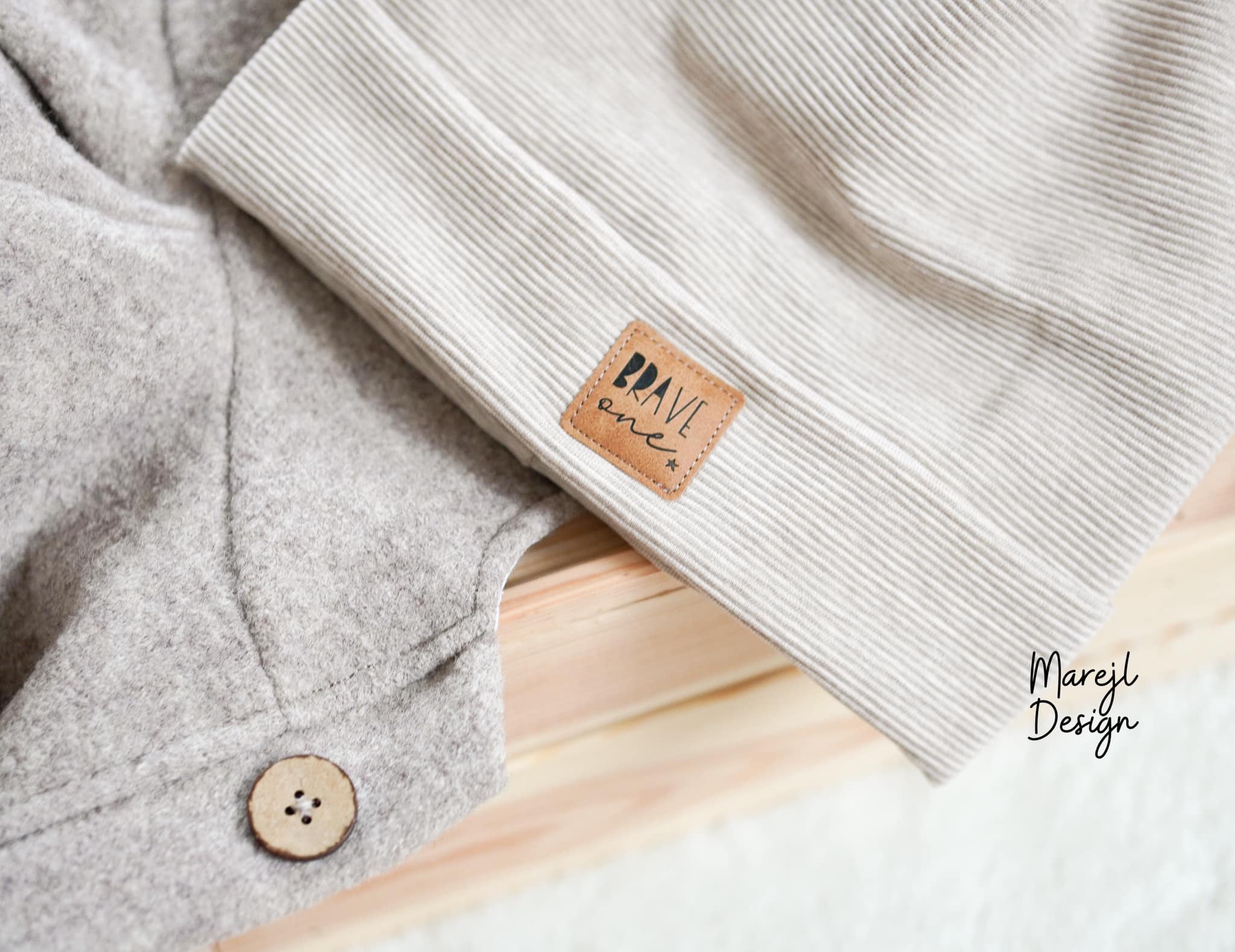 Kunstlederlabel - brave one *iron - on* - Paul & Clara